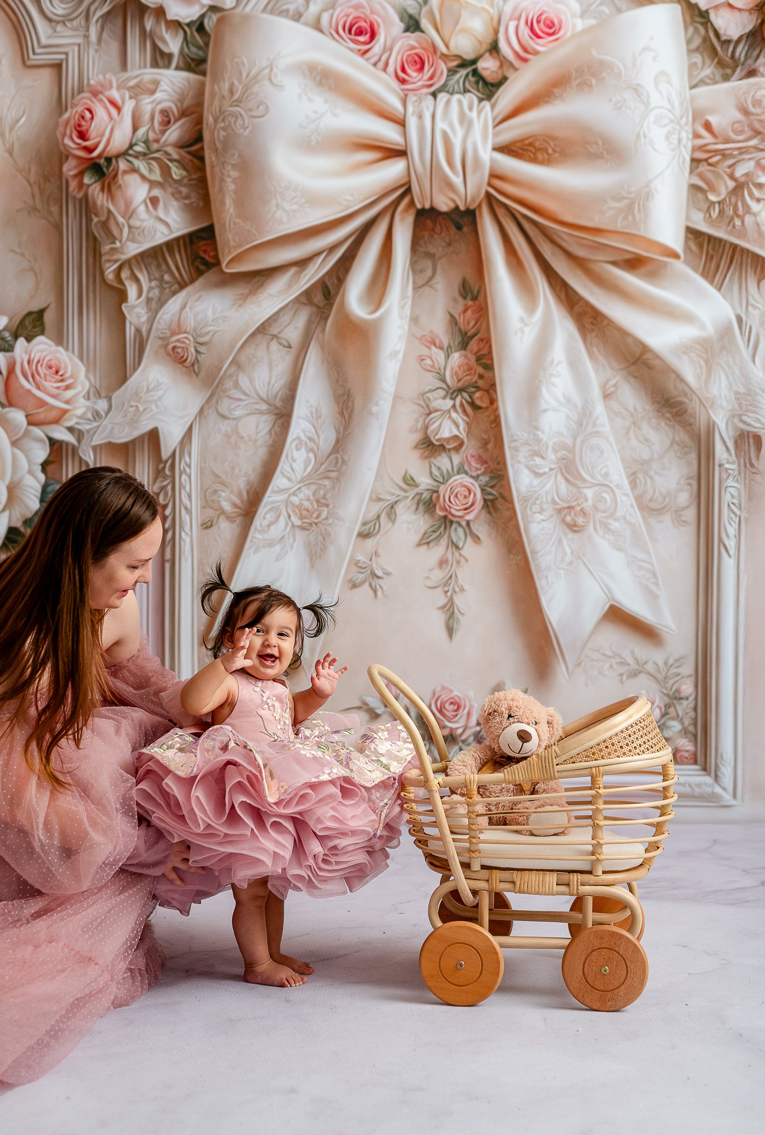 Luxury pink dress rental for special occasion photography