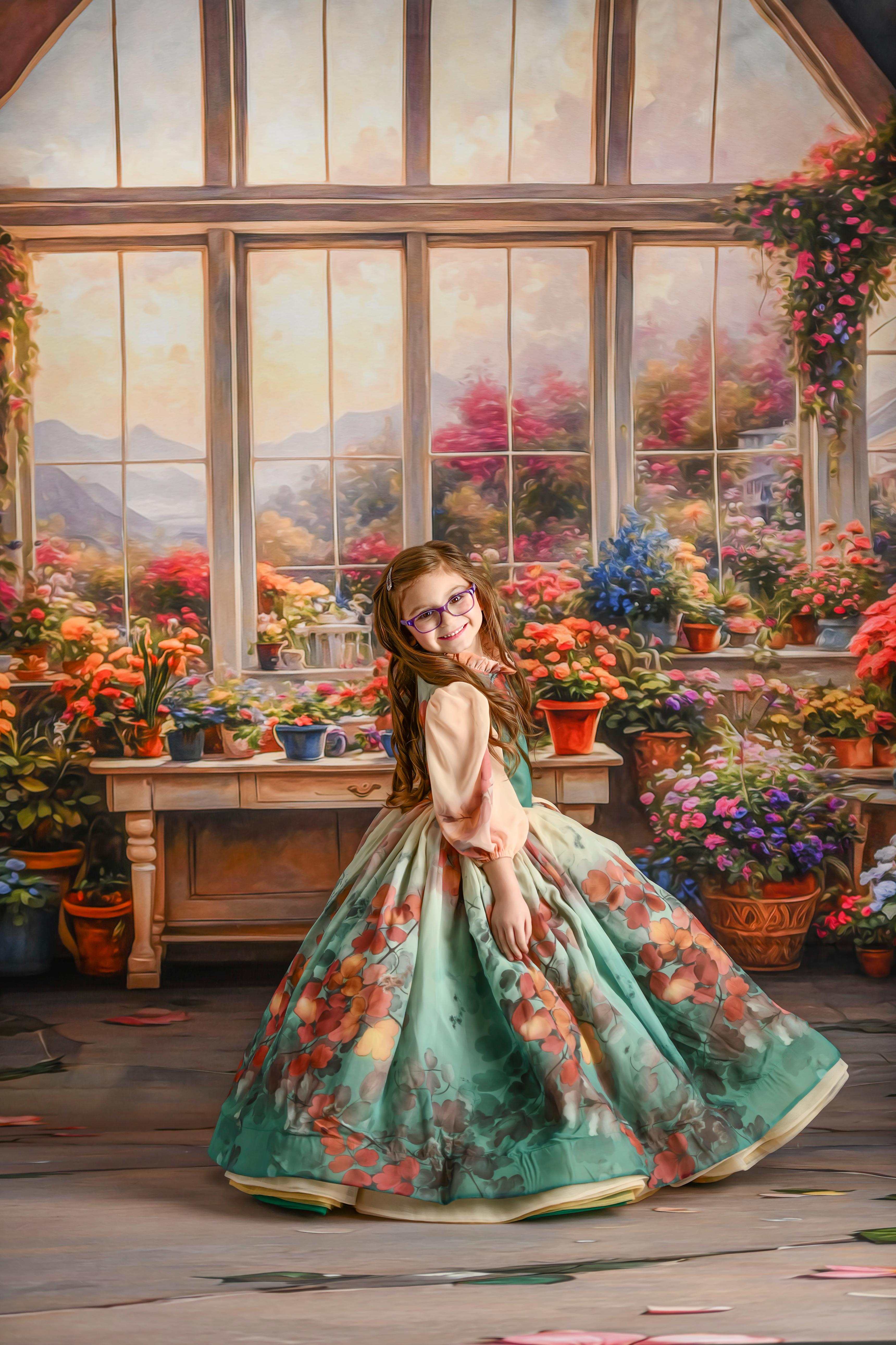 "Mystic Meadow" Chiffon Floor Length Gown - Choose your color: Editorial Dress, Couture Gown, Special Occasion Dress