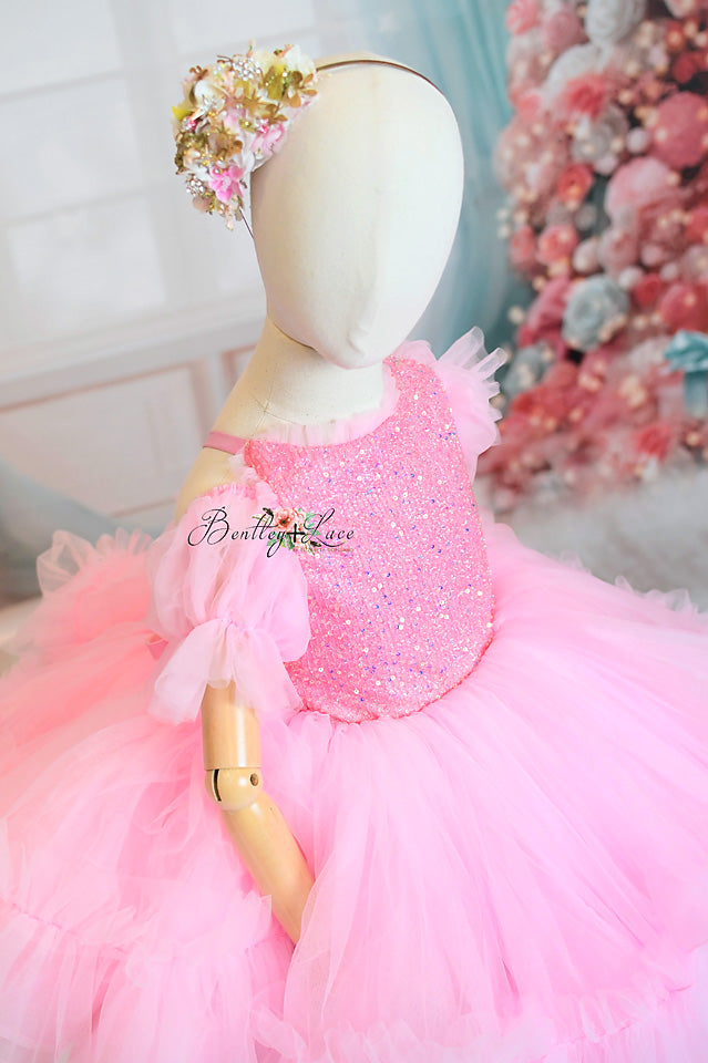 NEE Couture holiday rental gown: "Ritz" - petal length ( 6 Year - Petite 7 Year up to petite 8)