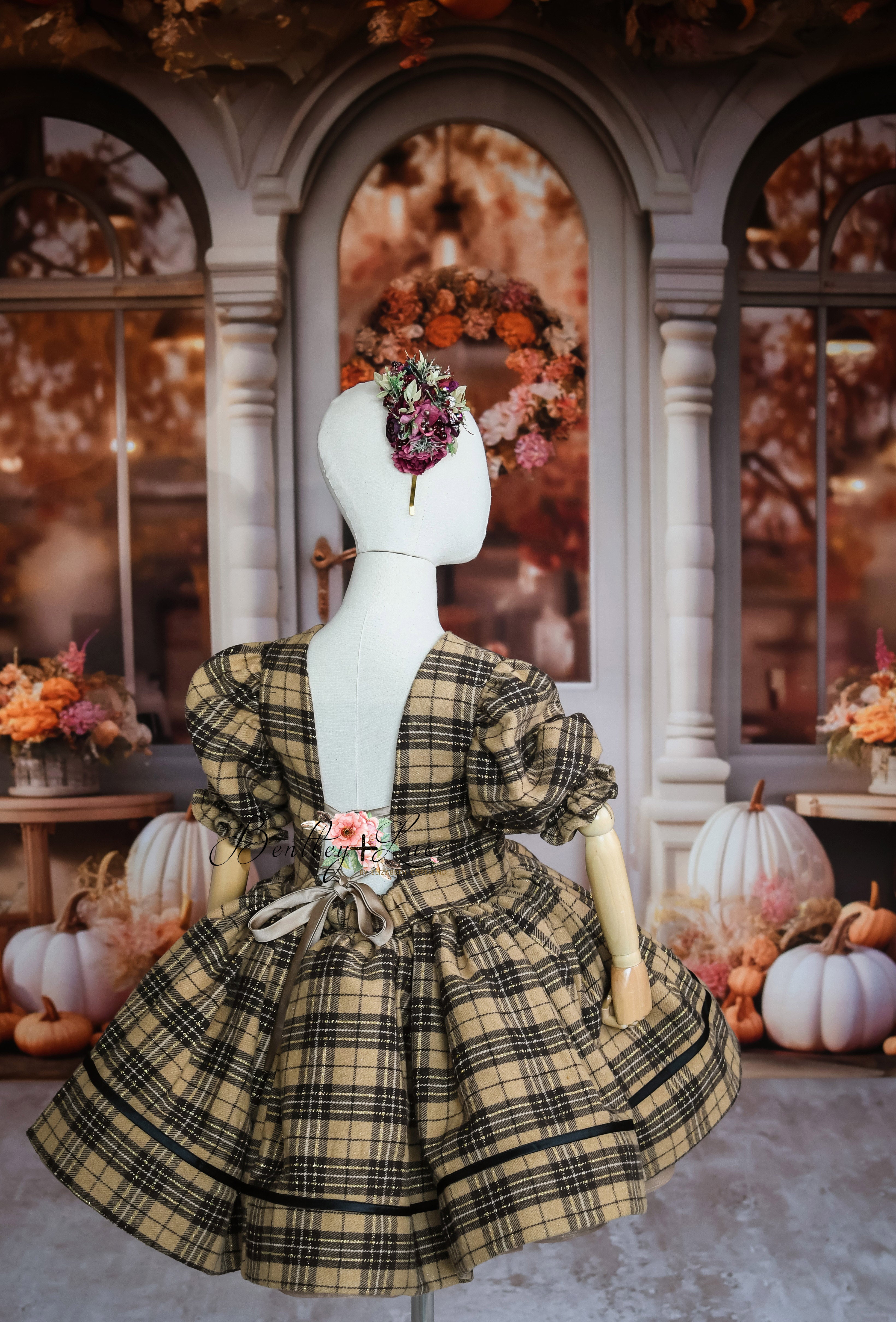 "Sweater Weather" - vintage inspired-tan petal length ( 5 Year - Petite 7 Year)