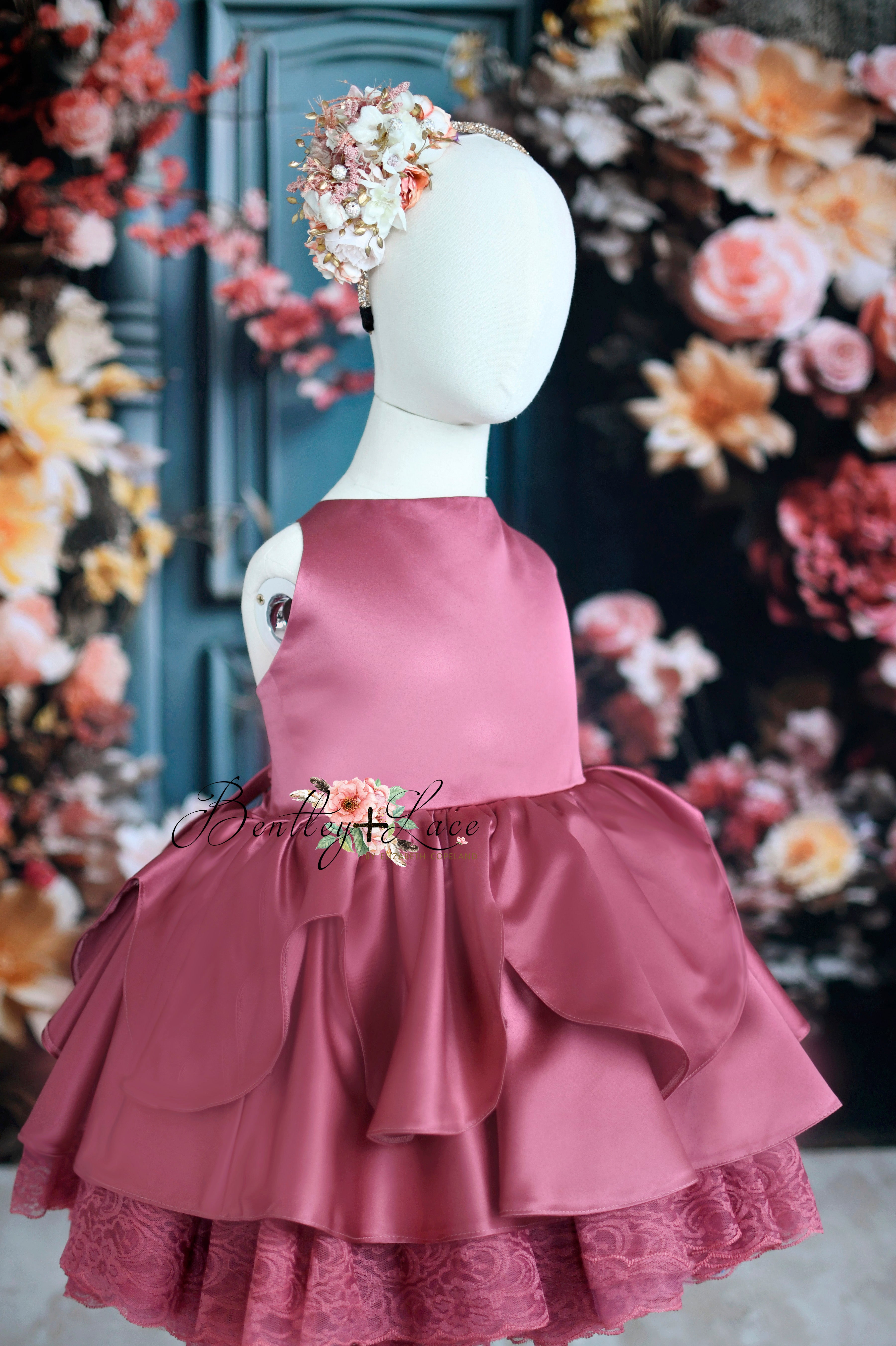 "Camila" - 2 petal length dress + Jacket Set ( 5 Year - 7 Year)