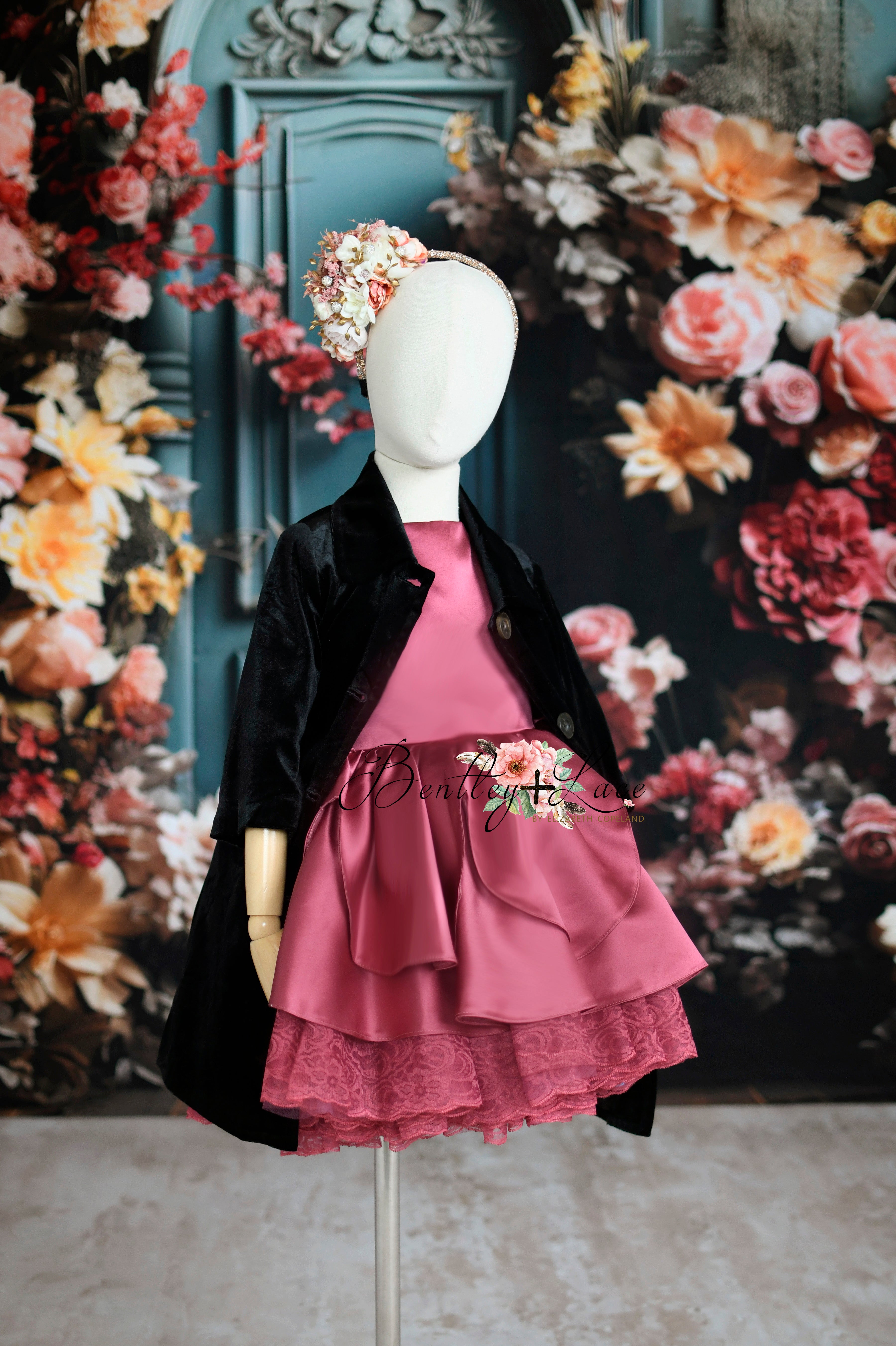 "Camila" - 2 petal length dress + Jacket Set ( 5 Year - 7 Year)