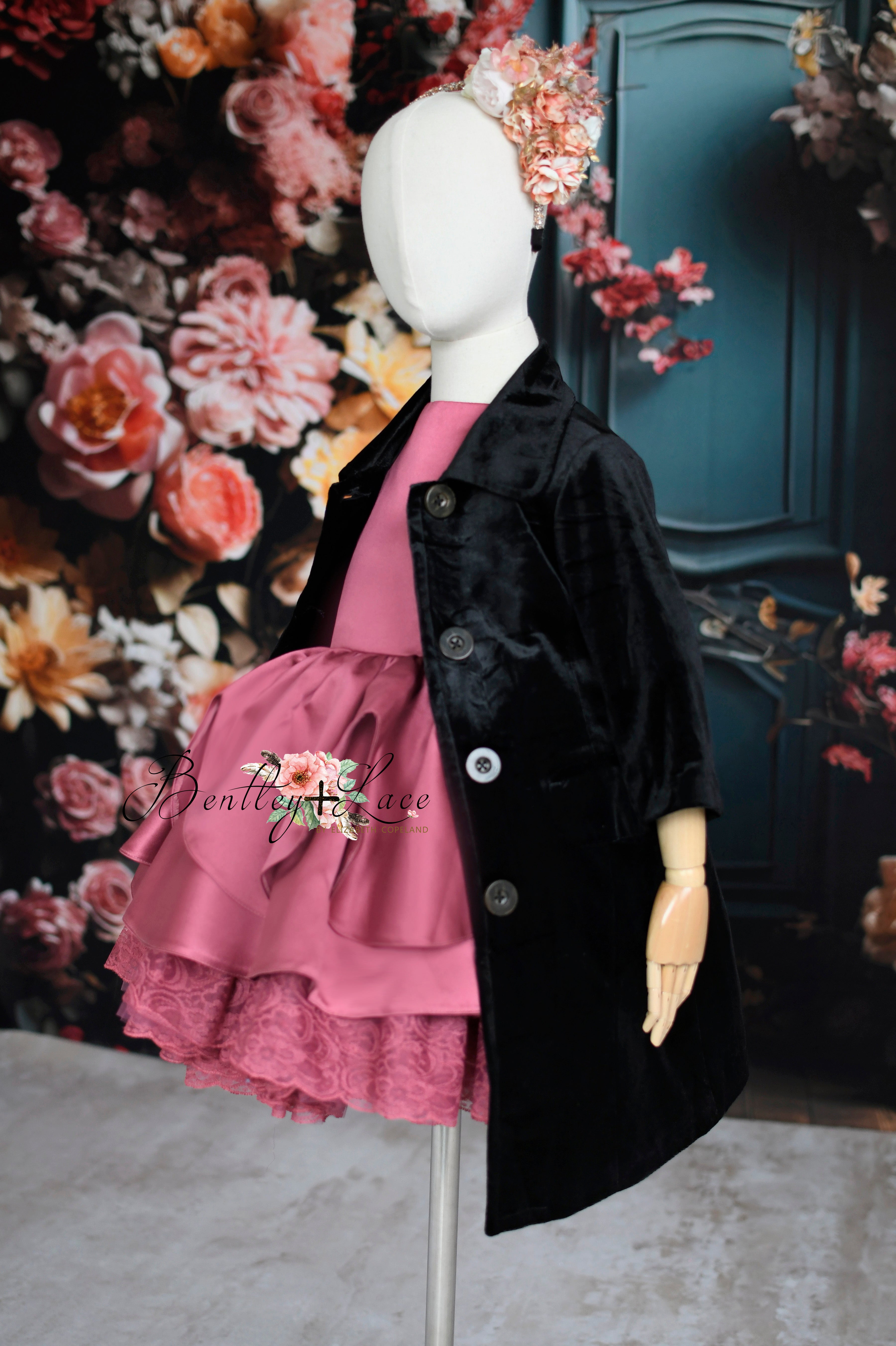"Camila" -   2 petal length dress + Jacket Set  ( 5 Year - 7 Year)