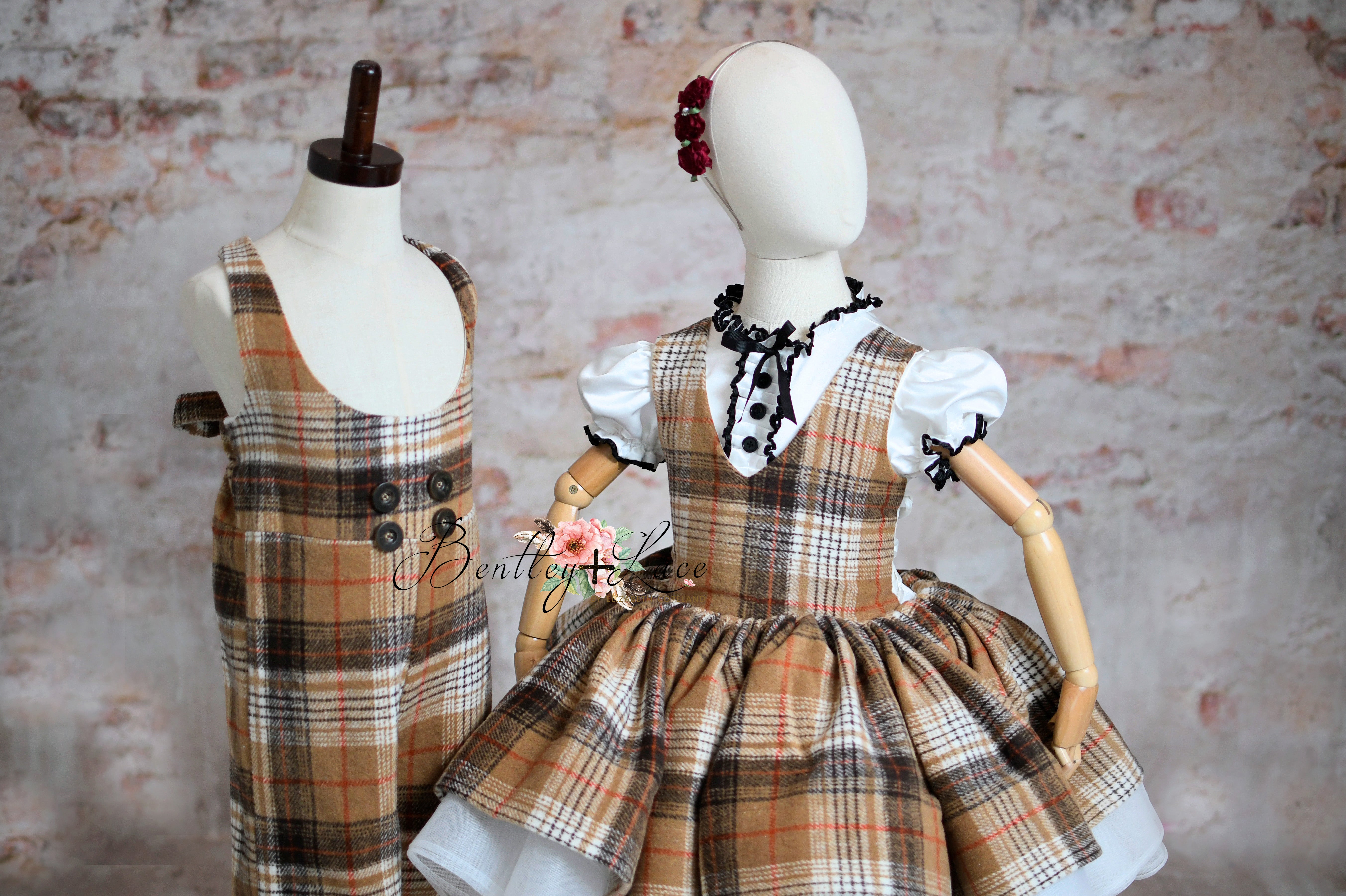 "London Fog" Dress & Boys Shorts Set | Dress (5-6 Years) & Boys Shorts (5-7 Years)
