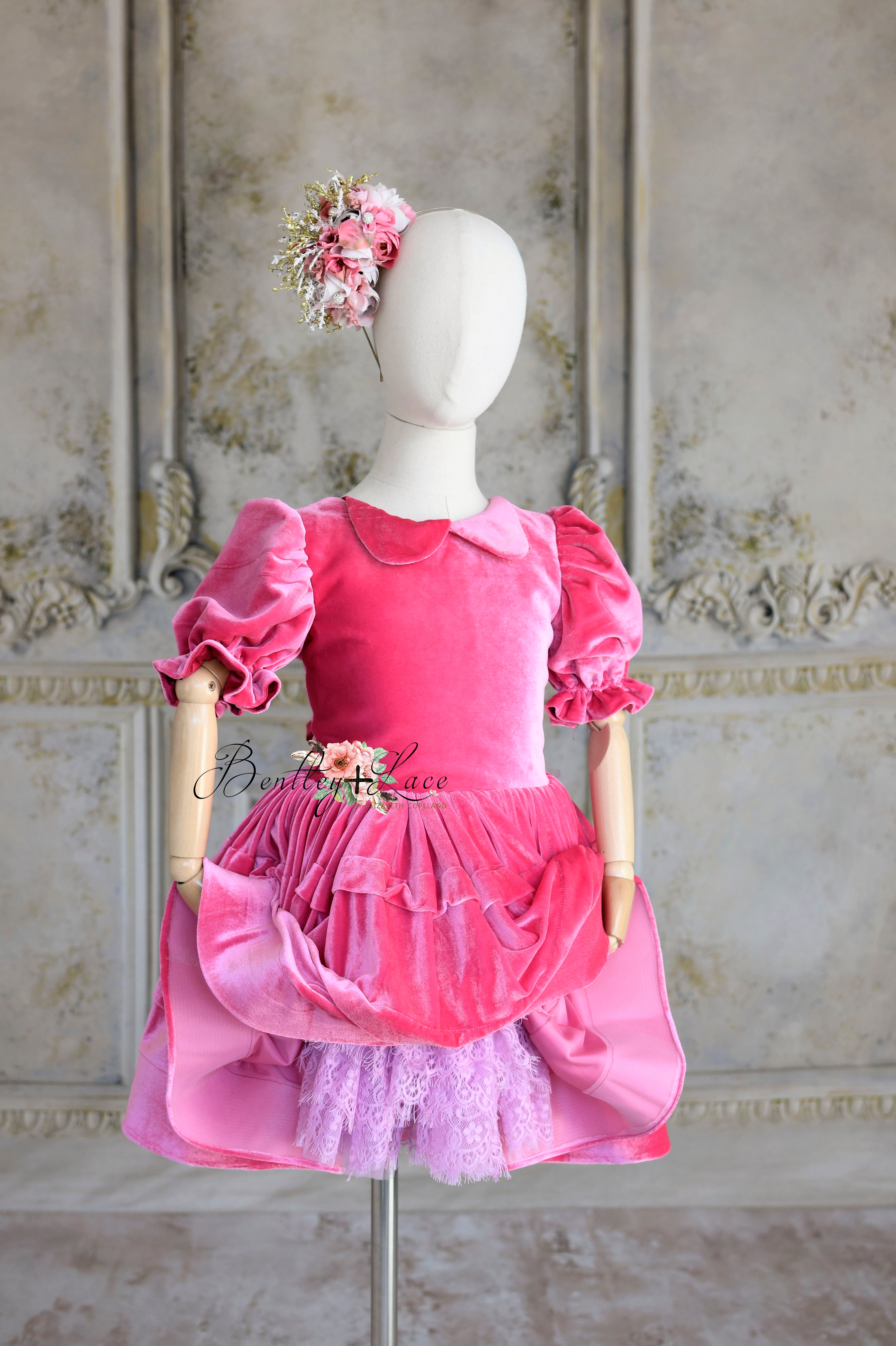 "Sammy" - Rental Box Set vintage length dress + 2 short tulle lace skirts  ( 5 Year - 7 Year)