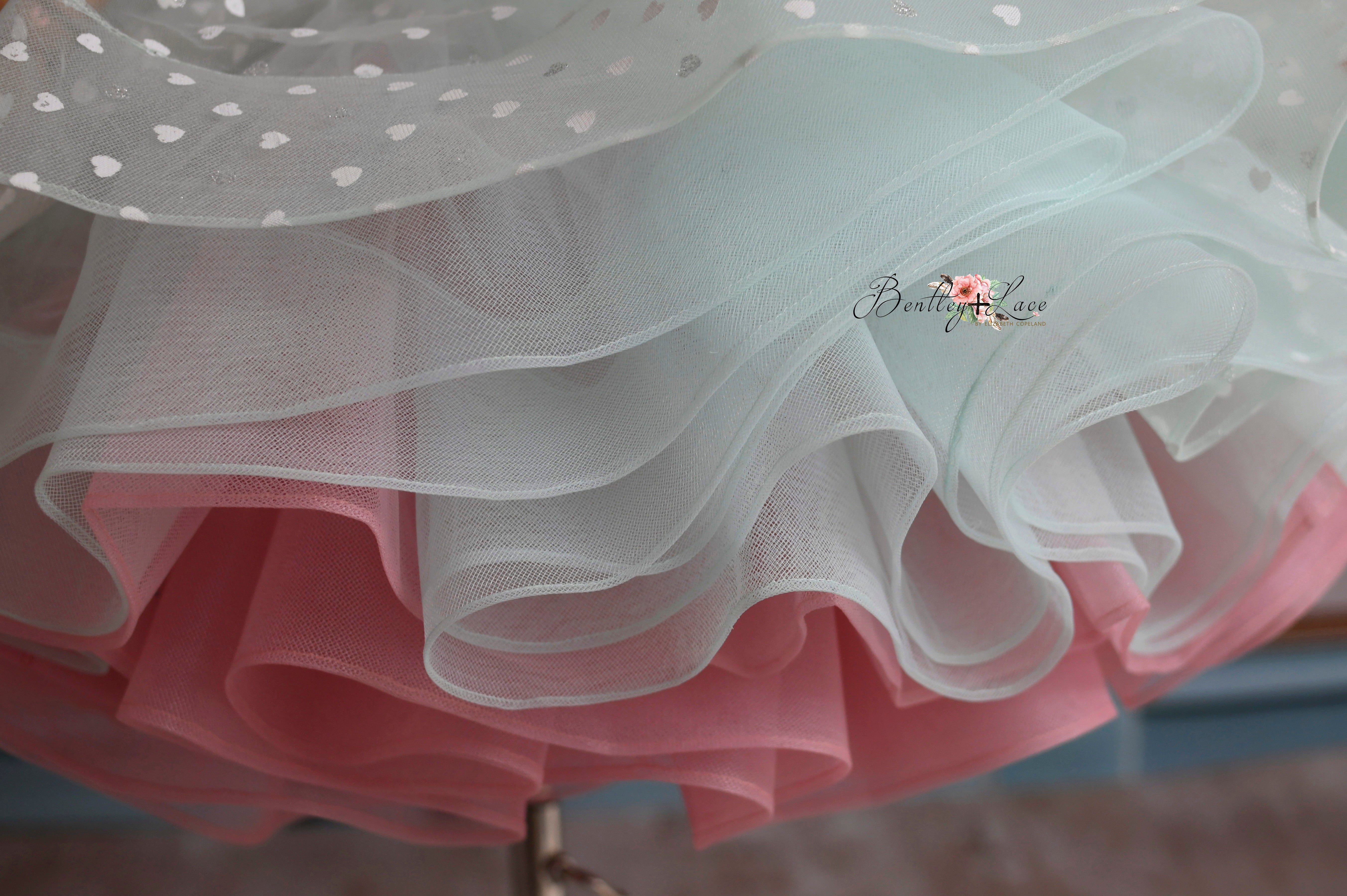 REMNANT Peachy pink HEARTS