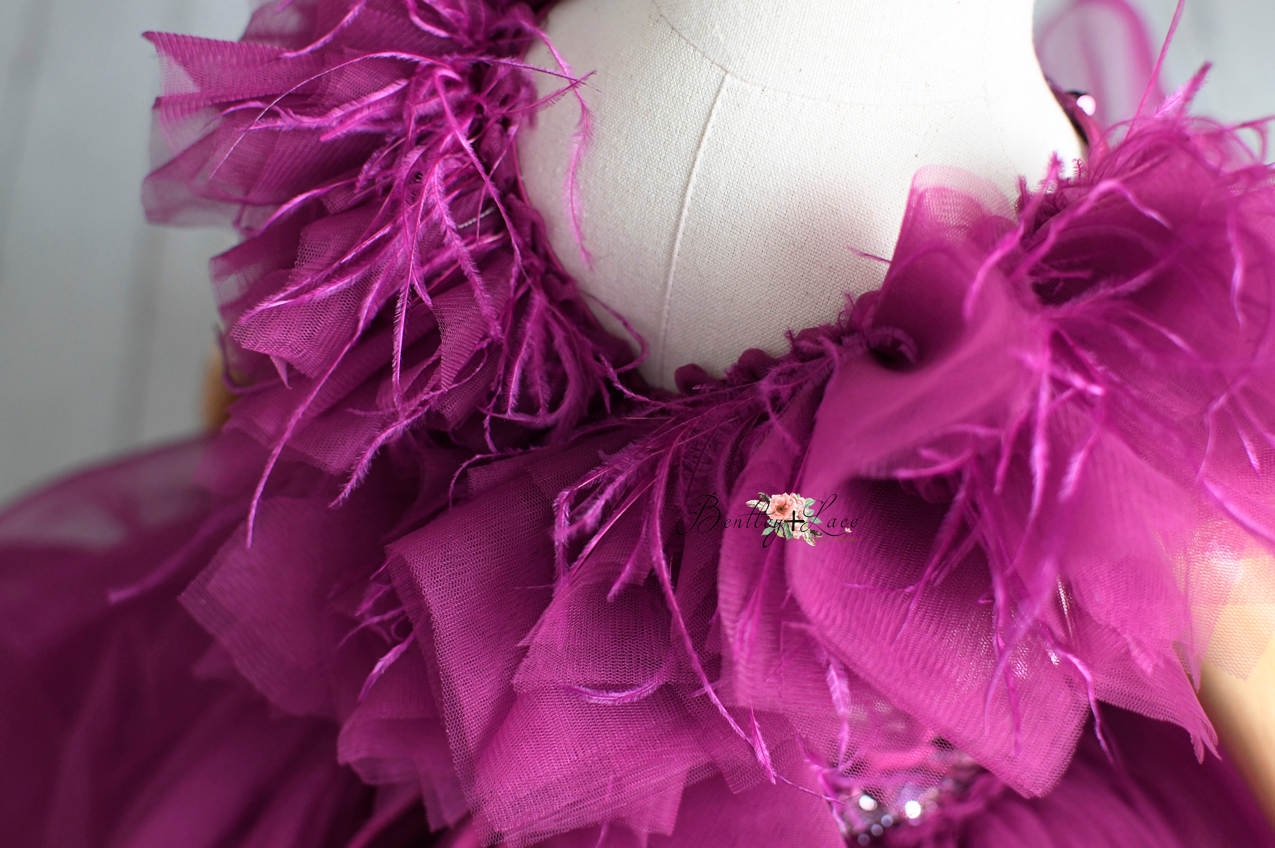 "Dazzling Merlot" -Toddler Floor Length Gown - (3-5 year)