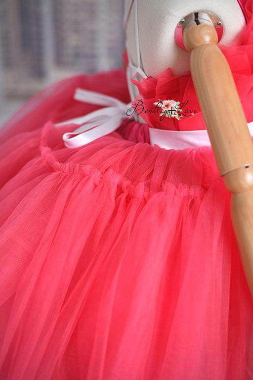 NEW GOWN "New in town" Pink Petal  Length Dress ( 5 year- 6 year)
