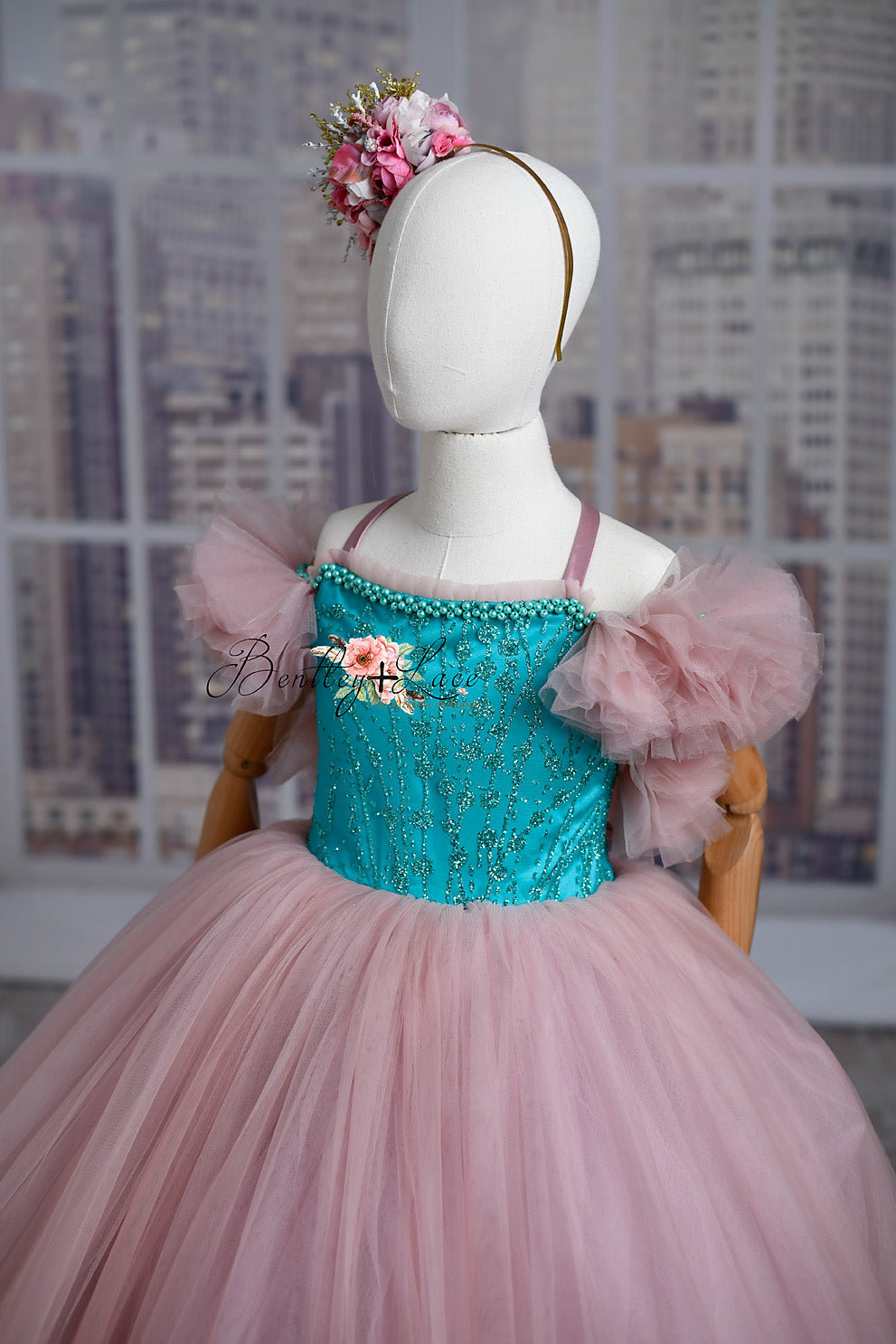 You're a Jewel-floor long gown -off shoulder details (6- 7 year) sold rts