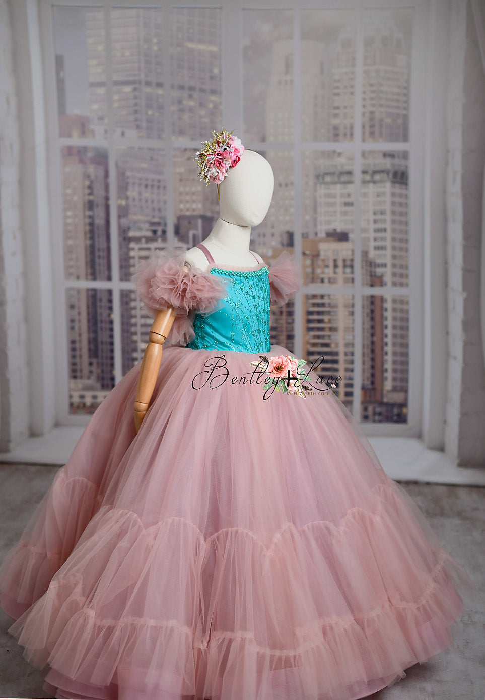 You're a Jewel-floor long gown -off shoulder details (6- 7 year) sold rts