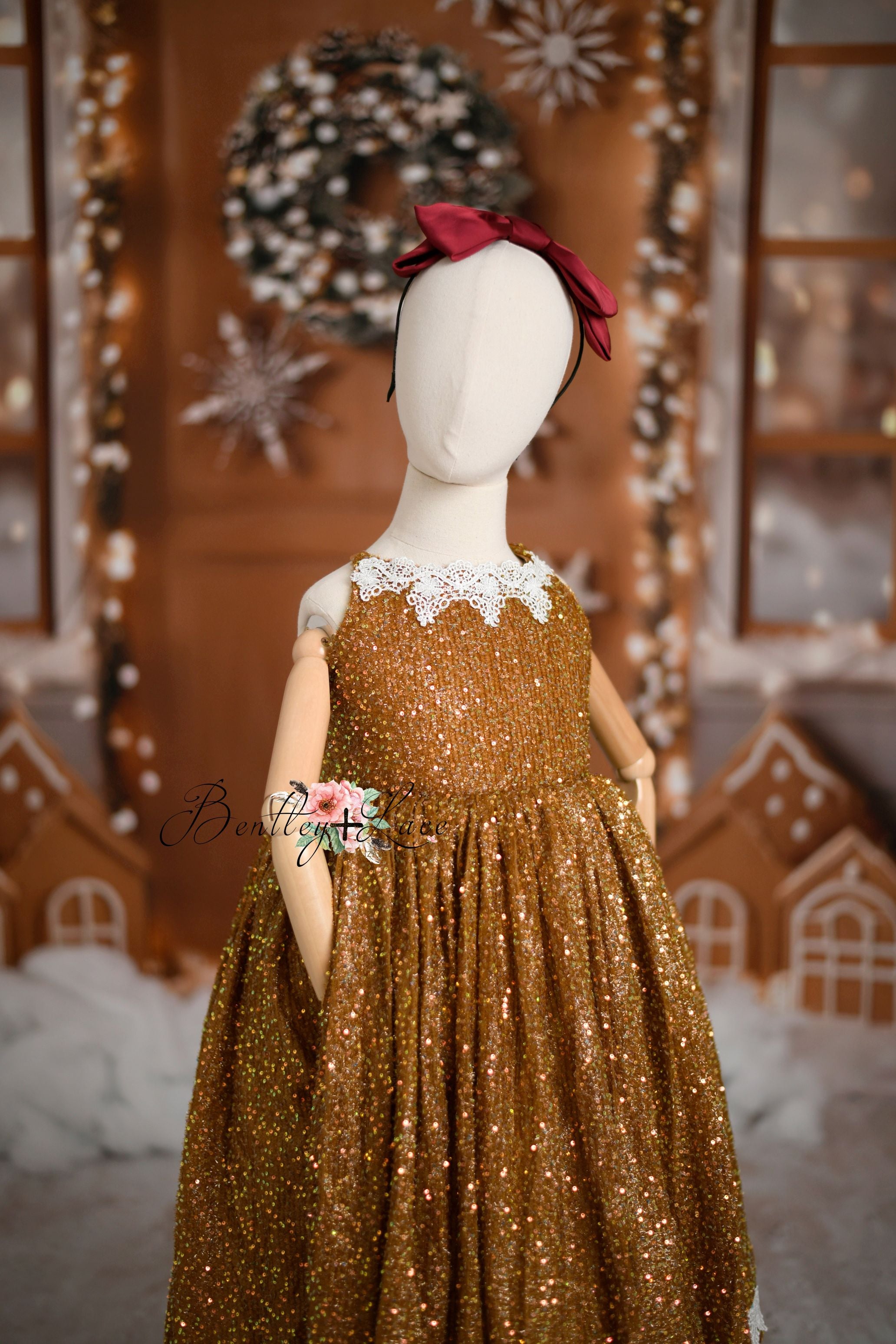 "Ging" - vintage floor length + CAPE ( 4 Year - Petite 5 Year)