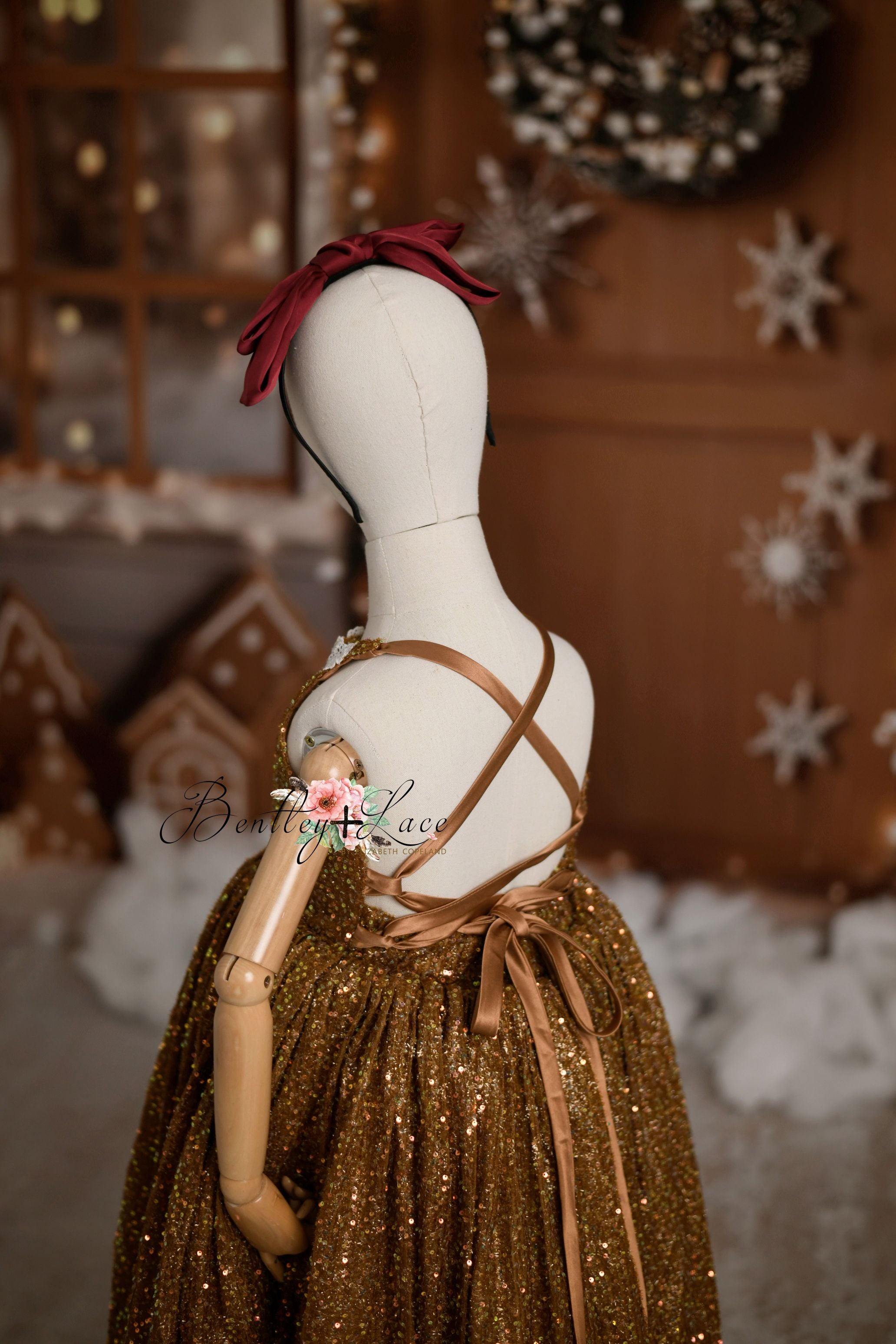 "Ging" - vintage floor length + CAPE ( 4 Year - Petite 5 Year)