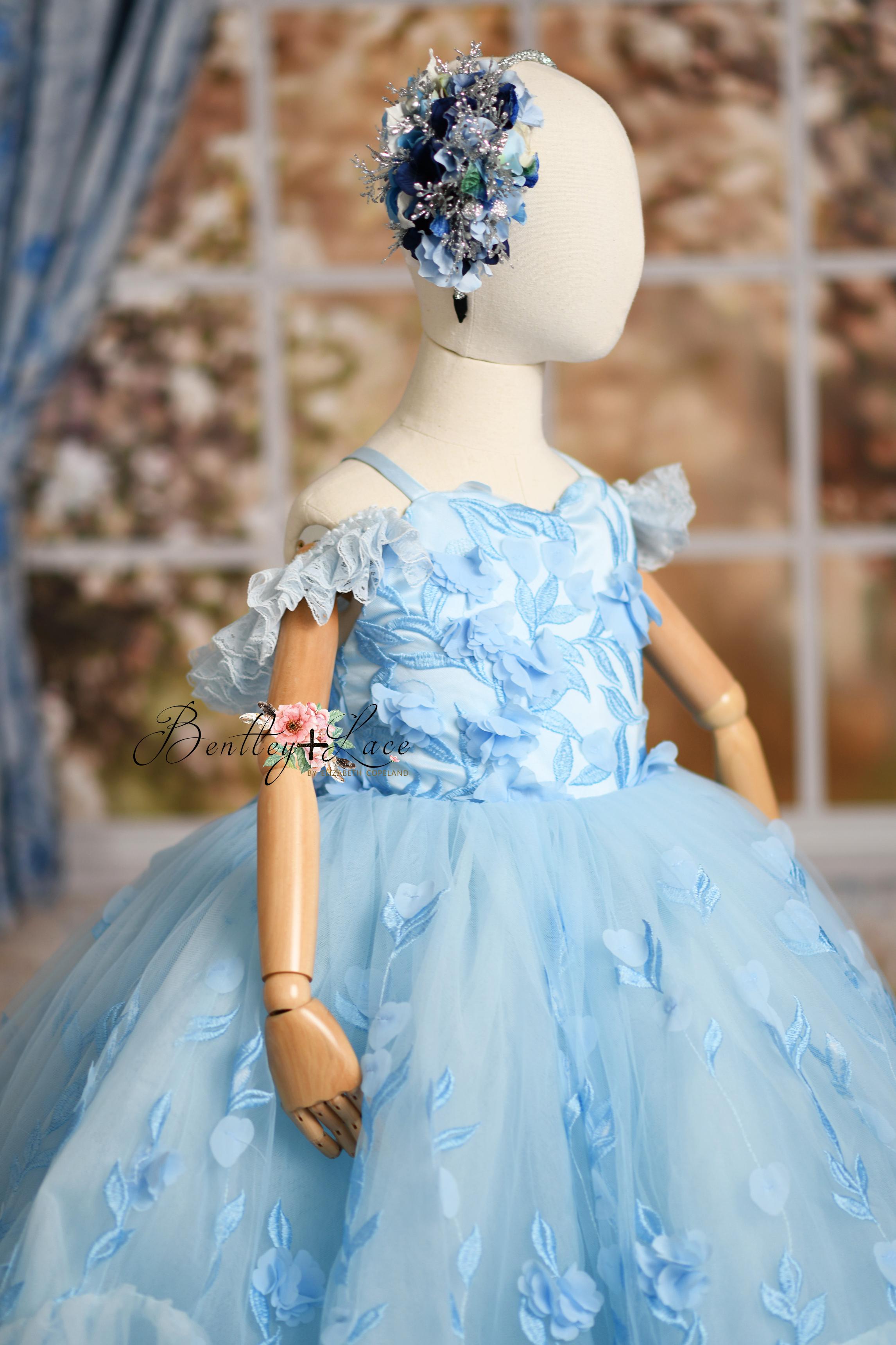 Madeleine- floor long gown -Off shoulder details (6 Year-7 year)