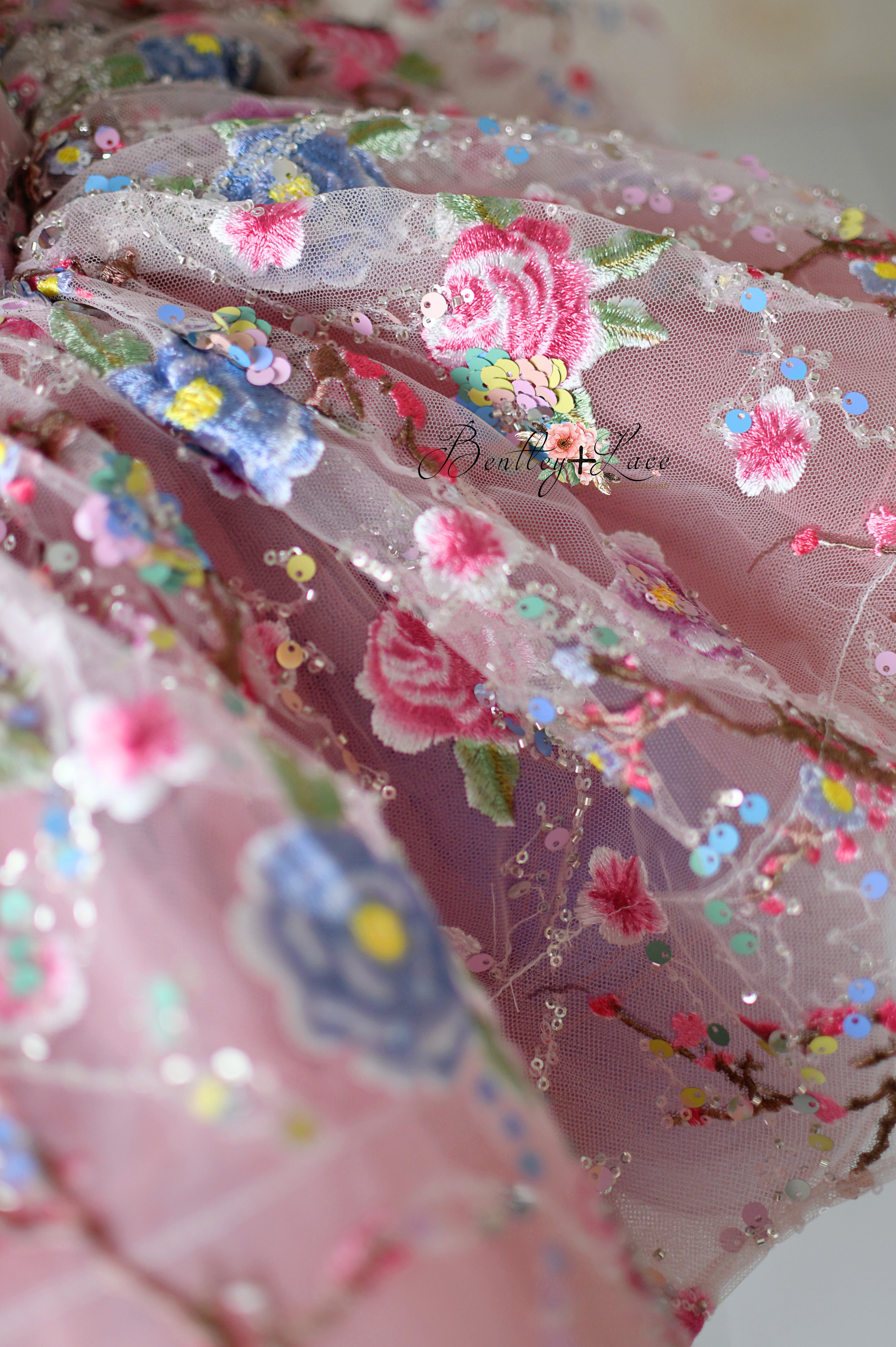 "Blush & Blossom Melody" Petal Length Dress ( 4 year- 5 year)