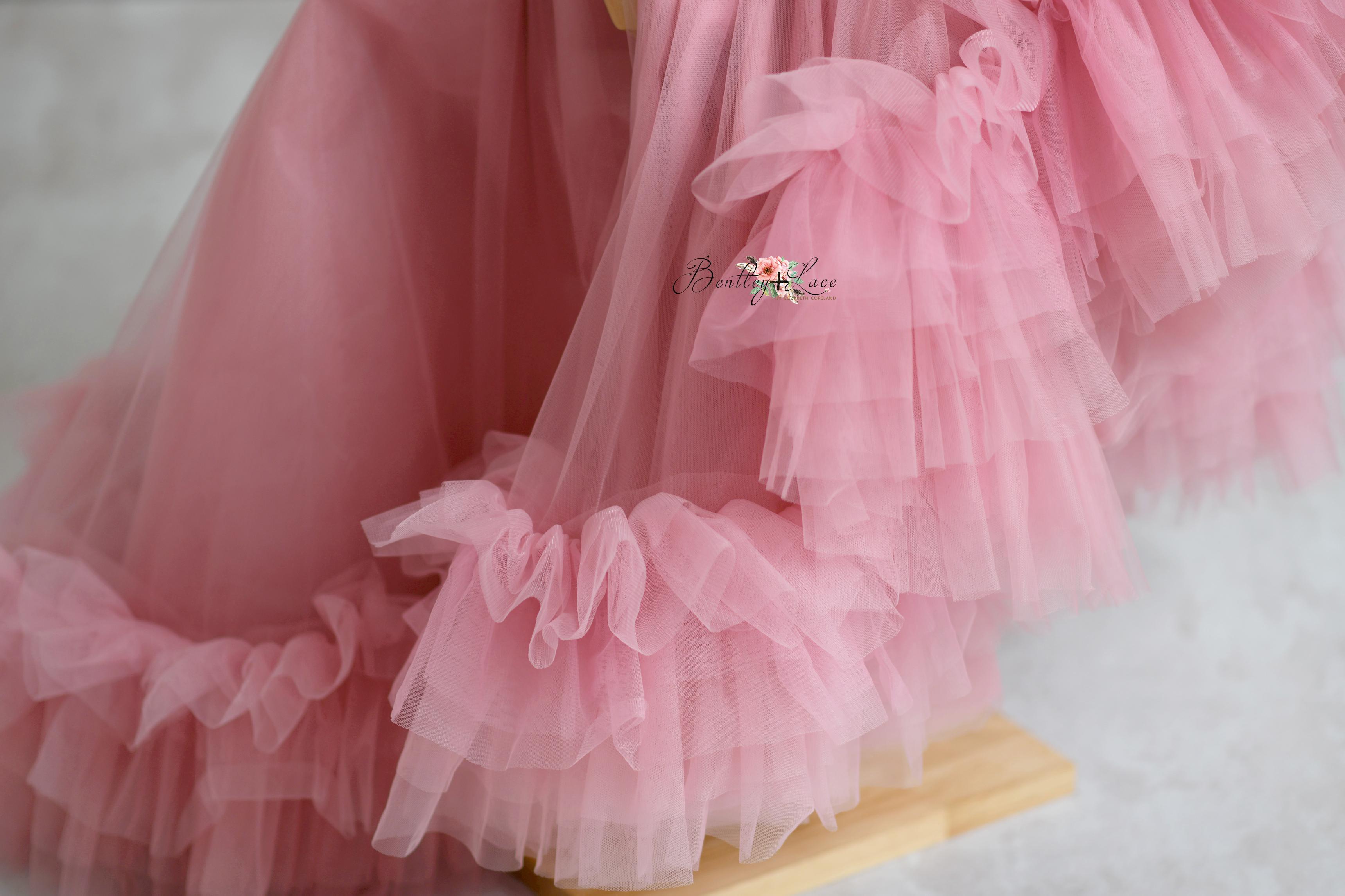 Rose Printemps - High Low gown+ wristlets (7 year- 9 year)