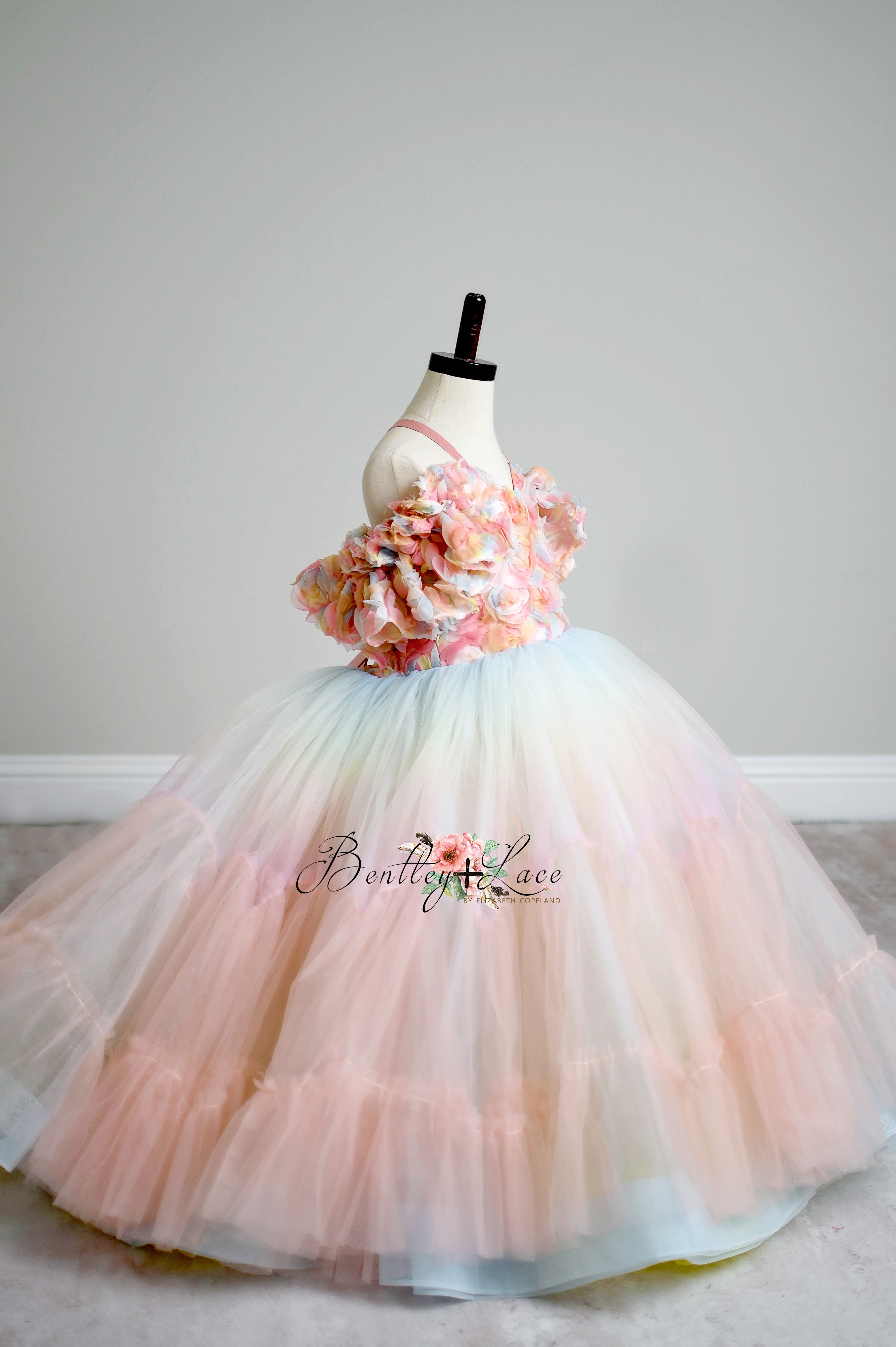Sunshine Bouquet -Toddler floor long gown (3 year- 4 year)