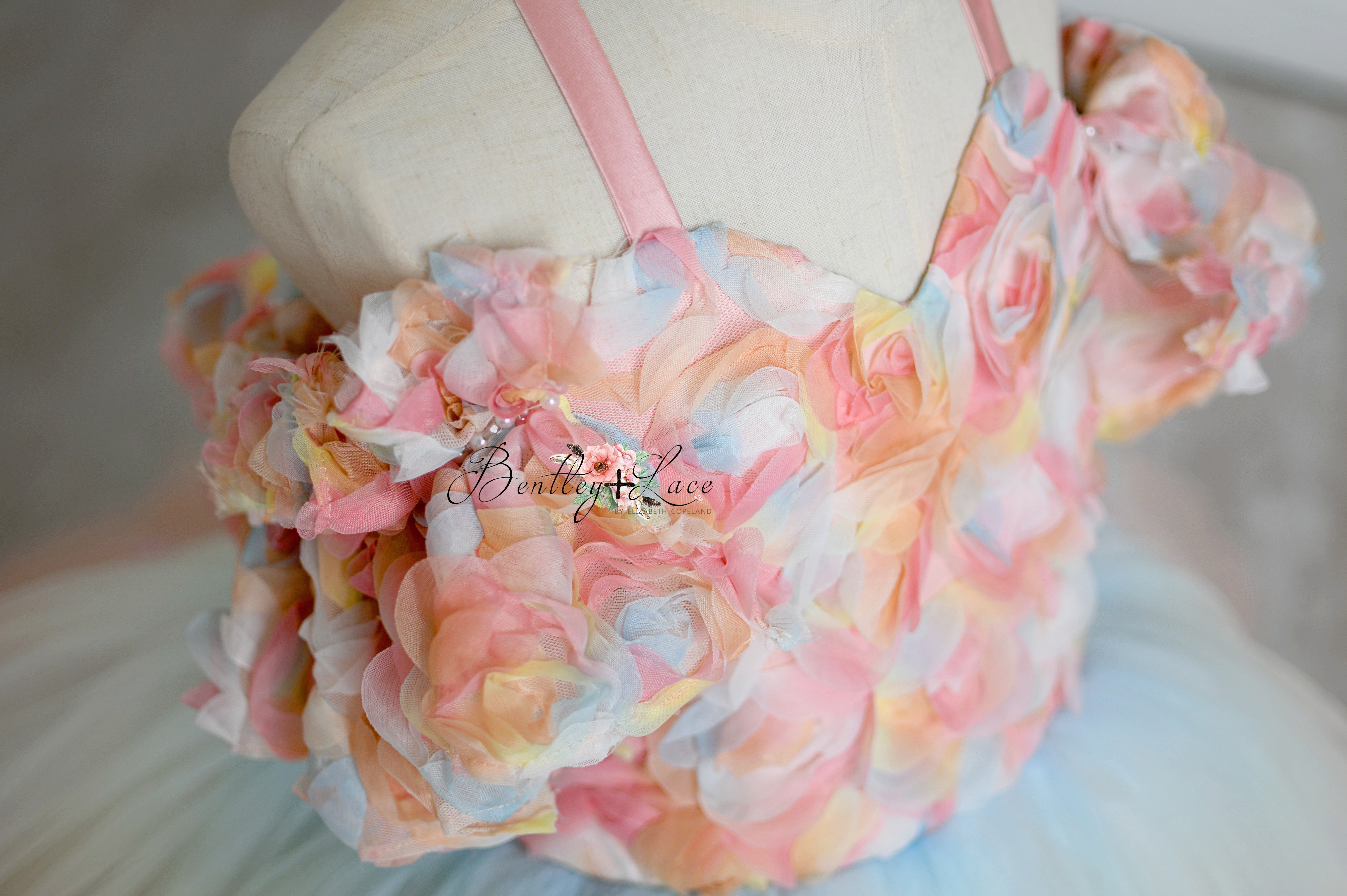 Sunshine Bouquet -Toddler floor long gown (3 year- 4 year)