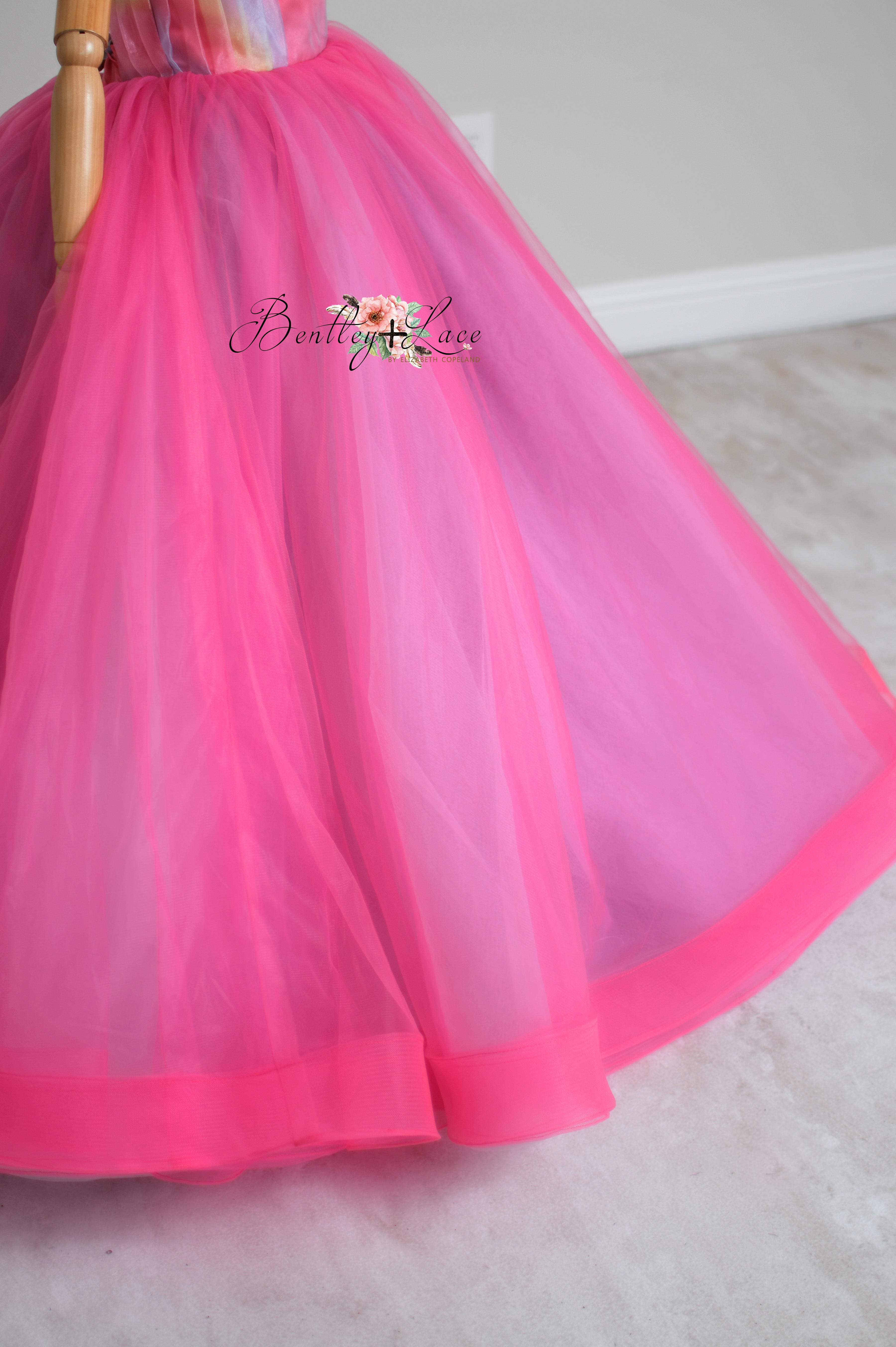 "Prism Dream" Floor-Length Gown with Detachable Skirt | Editorial Couture Dress for Special Occasions