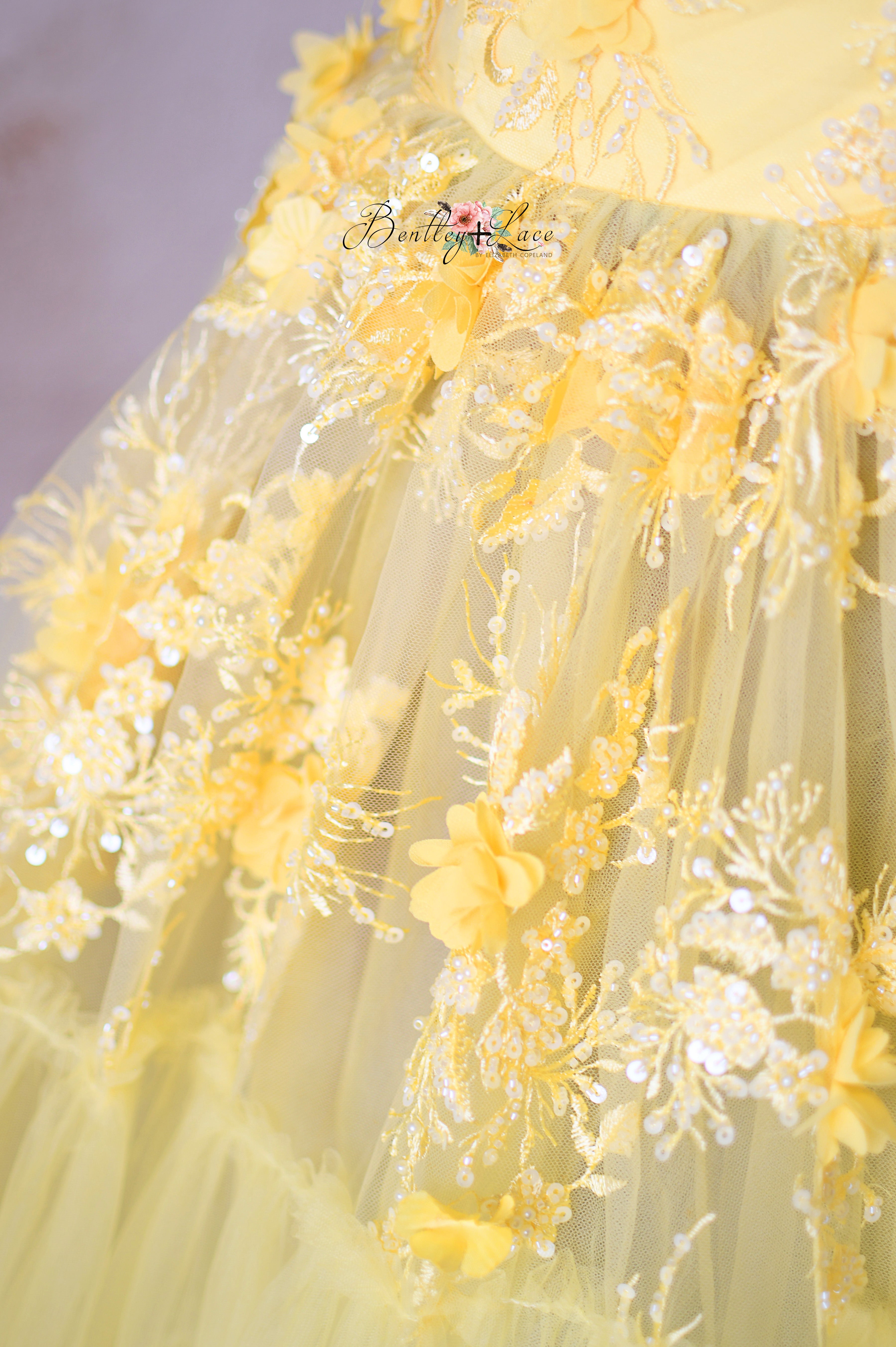 "Buttercup" Floor Length Gown in Yellow (Adult 0-Adult 10)