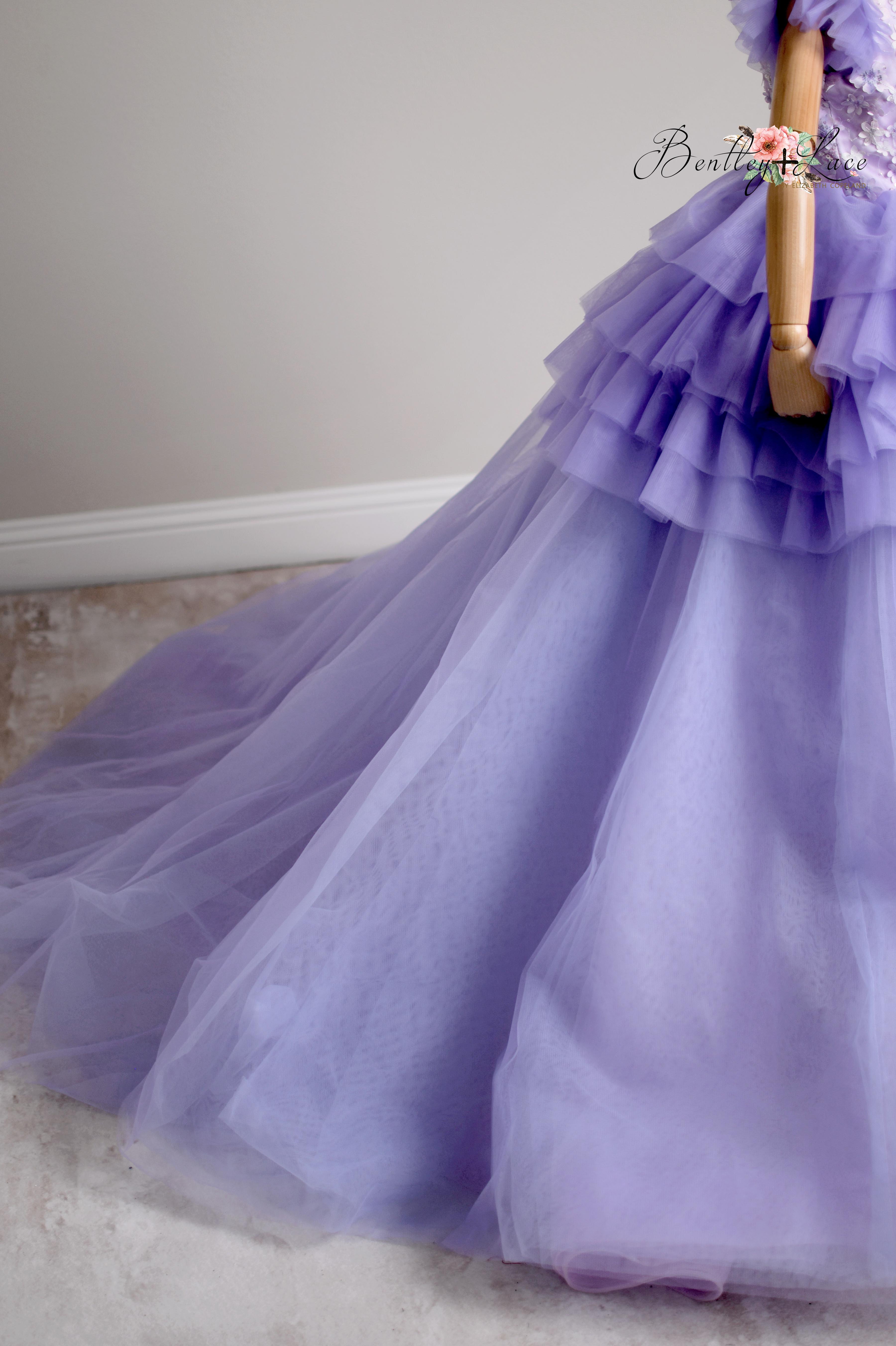 "Orchid Radiance"- Floor length gown (7 year- 9 year)