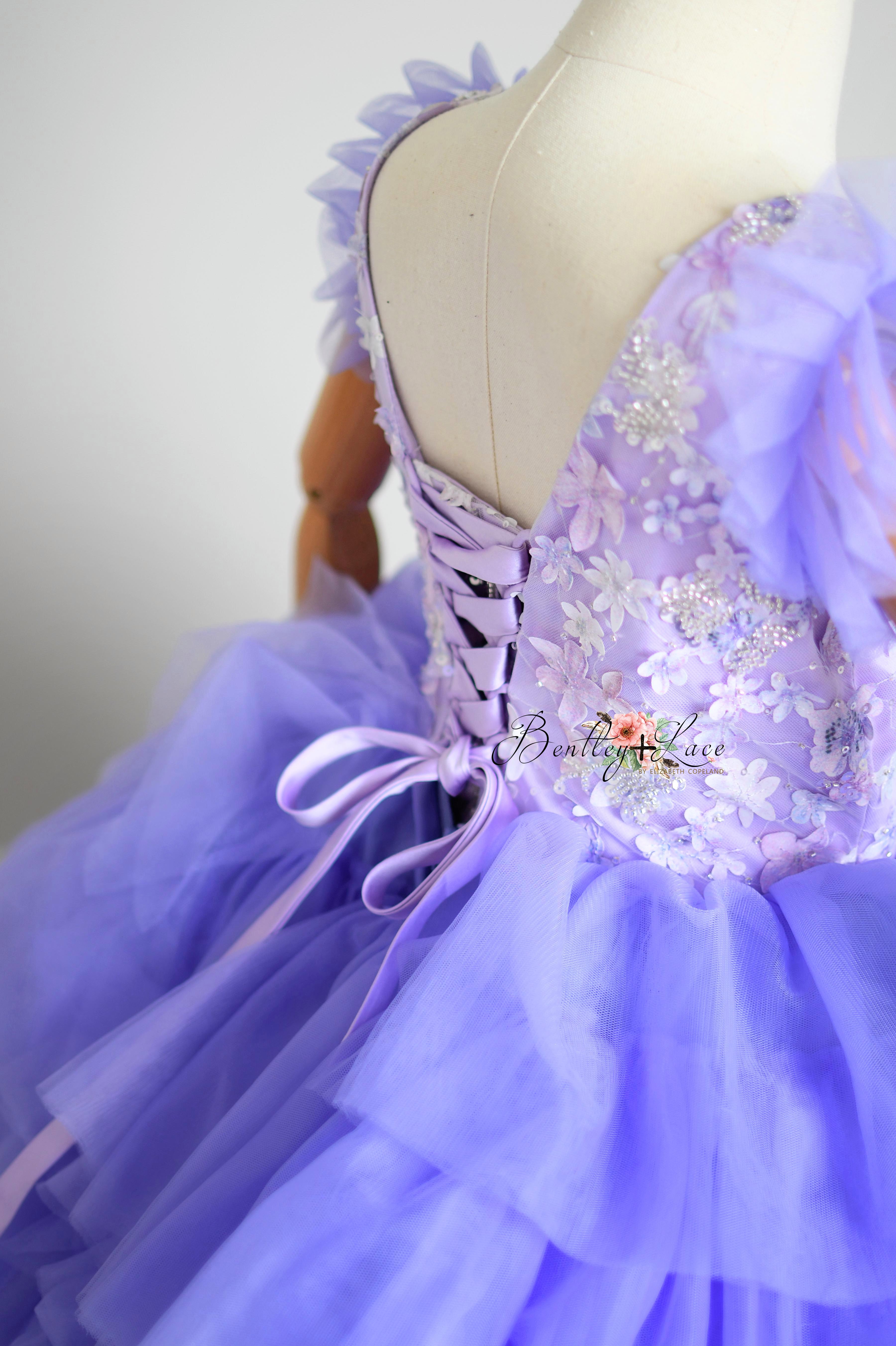 "Orchid Radiance"- Floor length gown (7 year- 9 year)