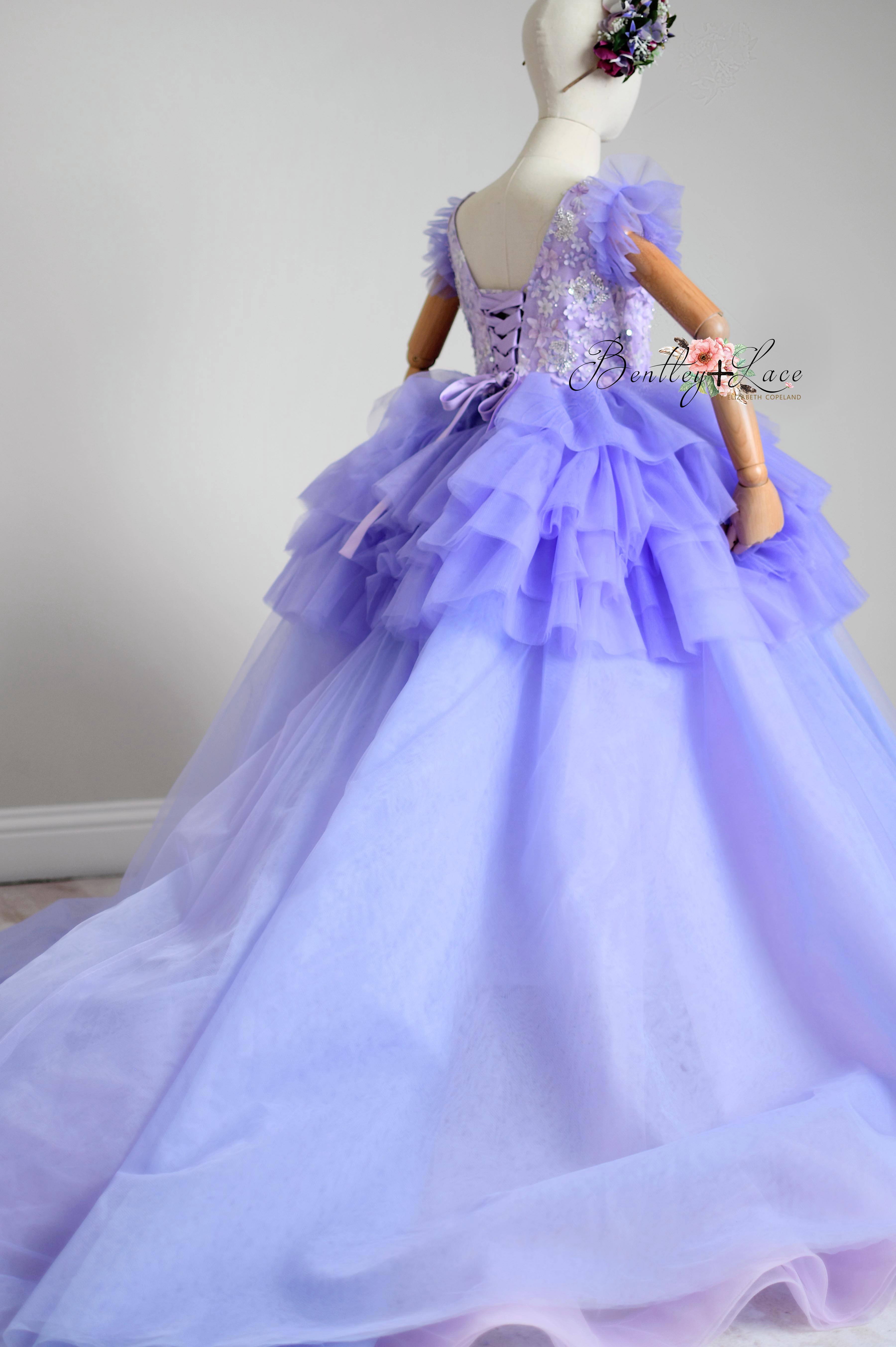 "Orchid Radiance"- Floor length gown (7 year- 9 year)