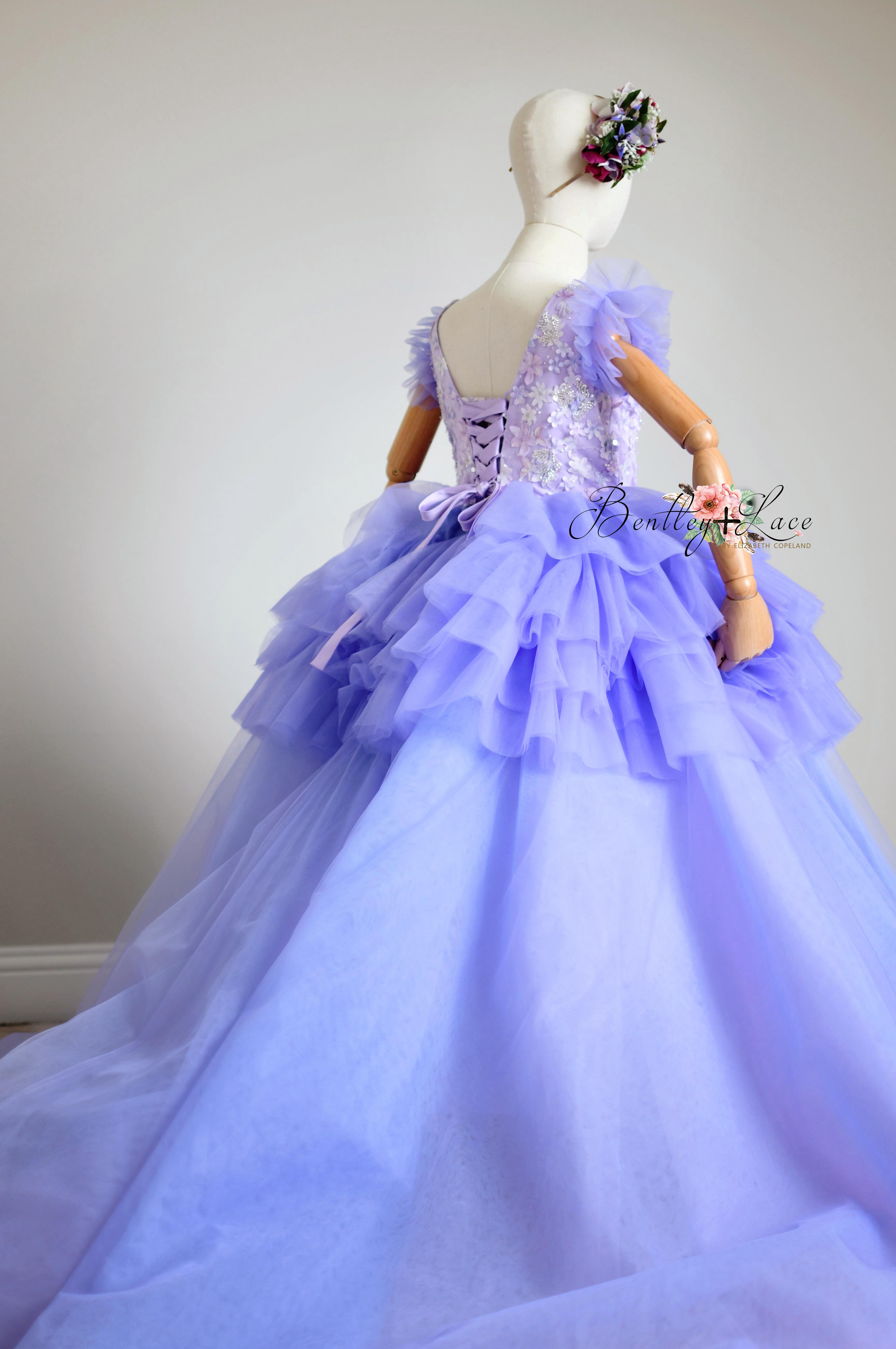 "Orchid Radiance"- Floor length gown (7 year- 9 year)
