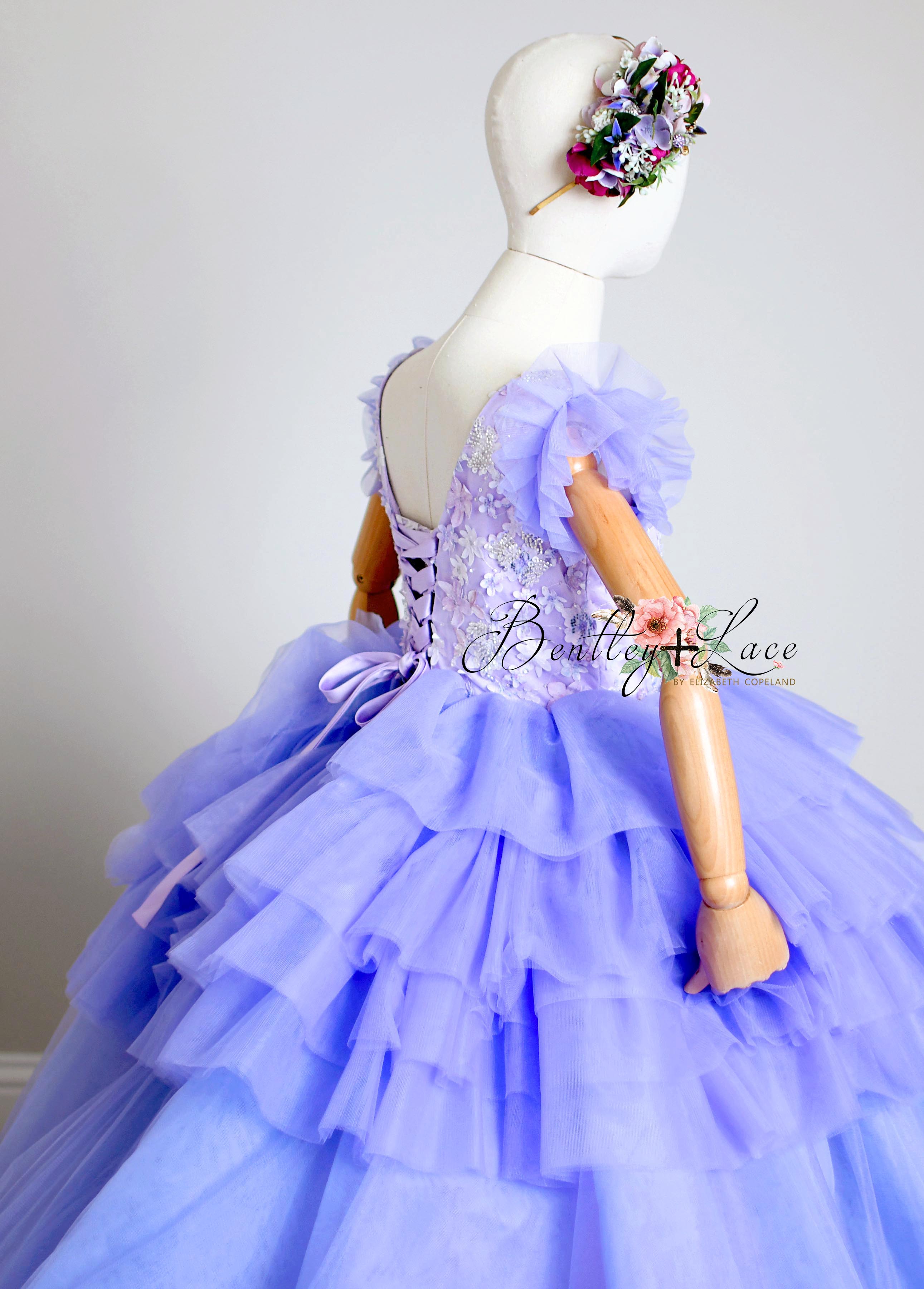 "Orchid Radiance"- Floor length gown (7 year- 9 year)