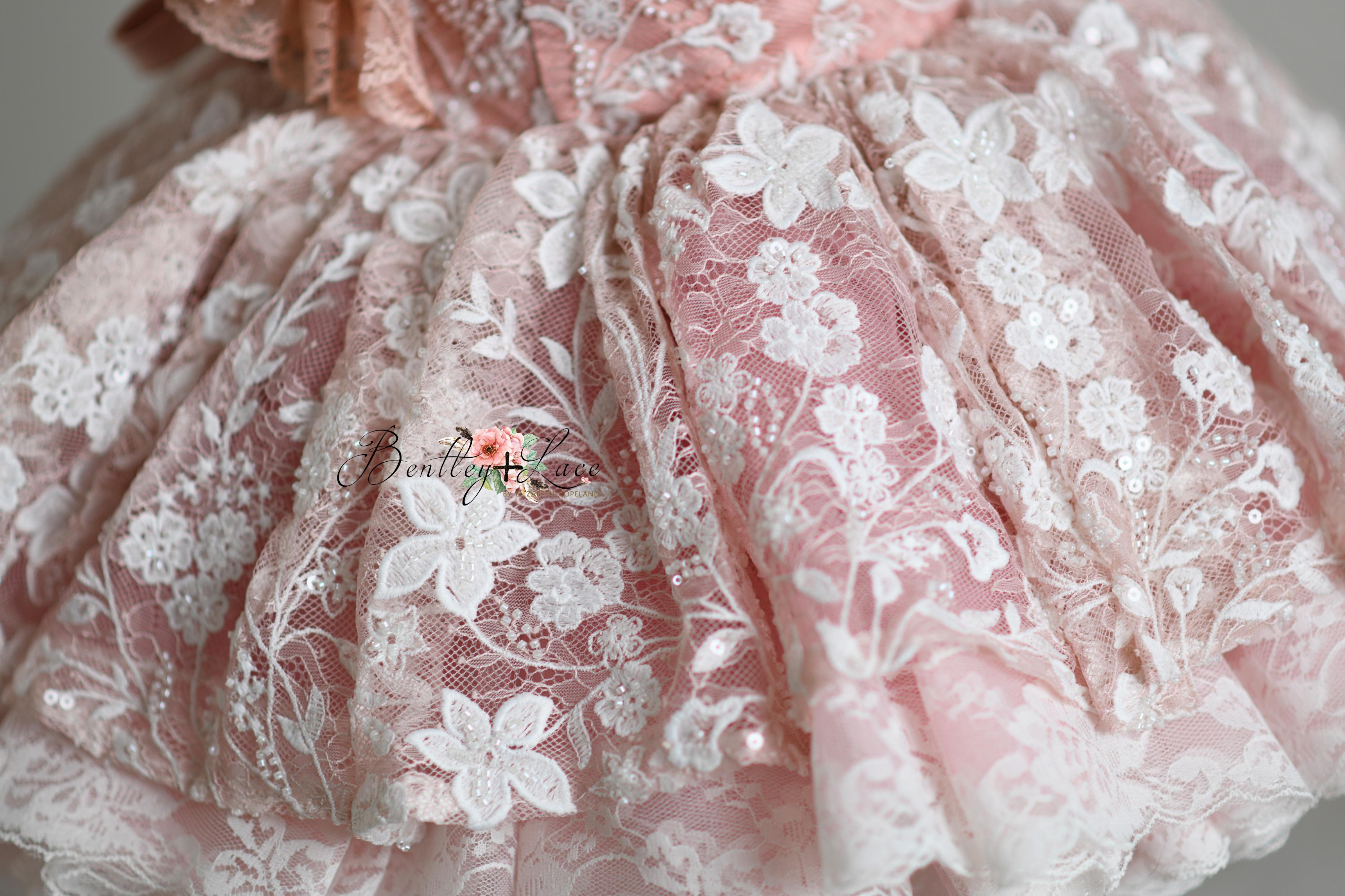 "Dentelle Rose" - Petal length dress+ Knee length Bloomer shorts ( 2 Year - Petite 4)