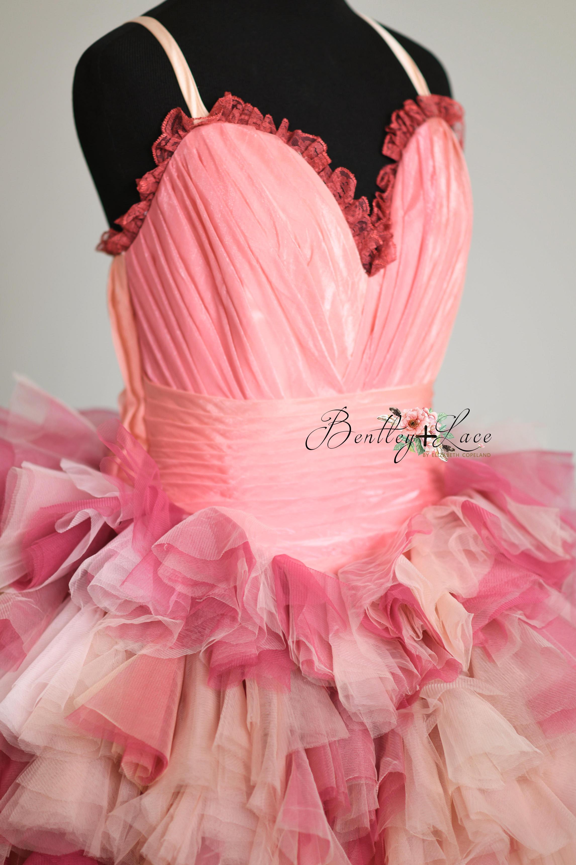Blush Blossom - Floor Long Couture Rental Gown (Adult 0-Adult 4)