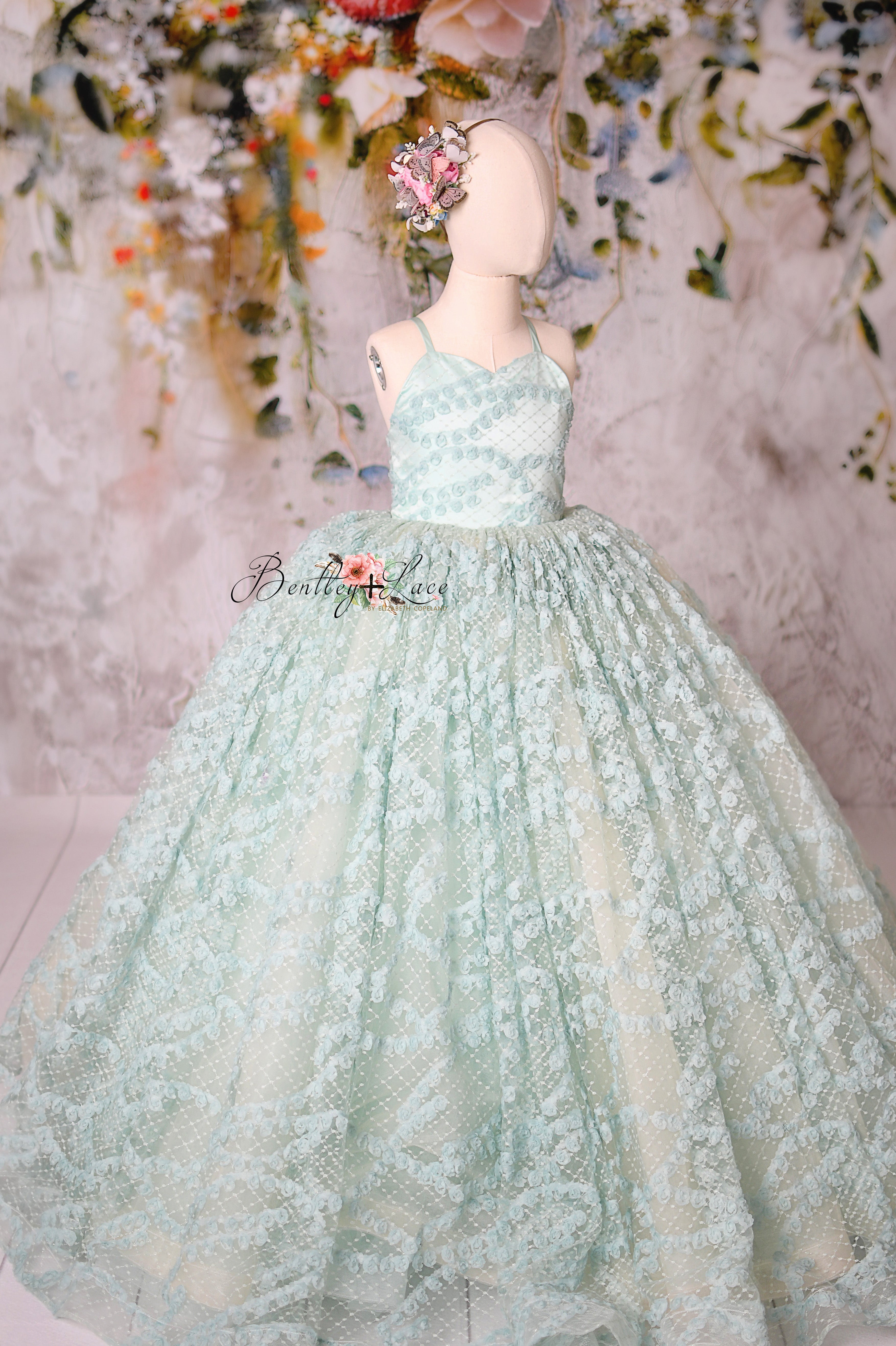 "Mint Dreams" - Floor Length Gown ( 6 Year - Petite 7 Year)
