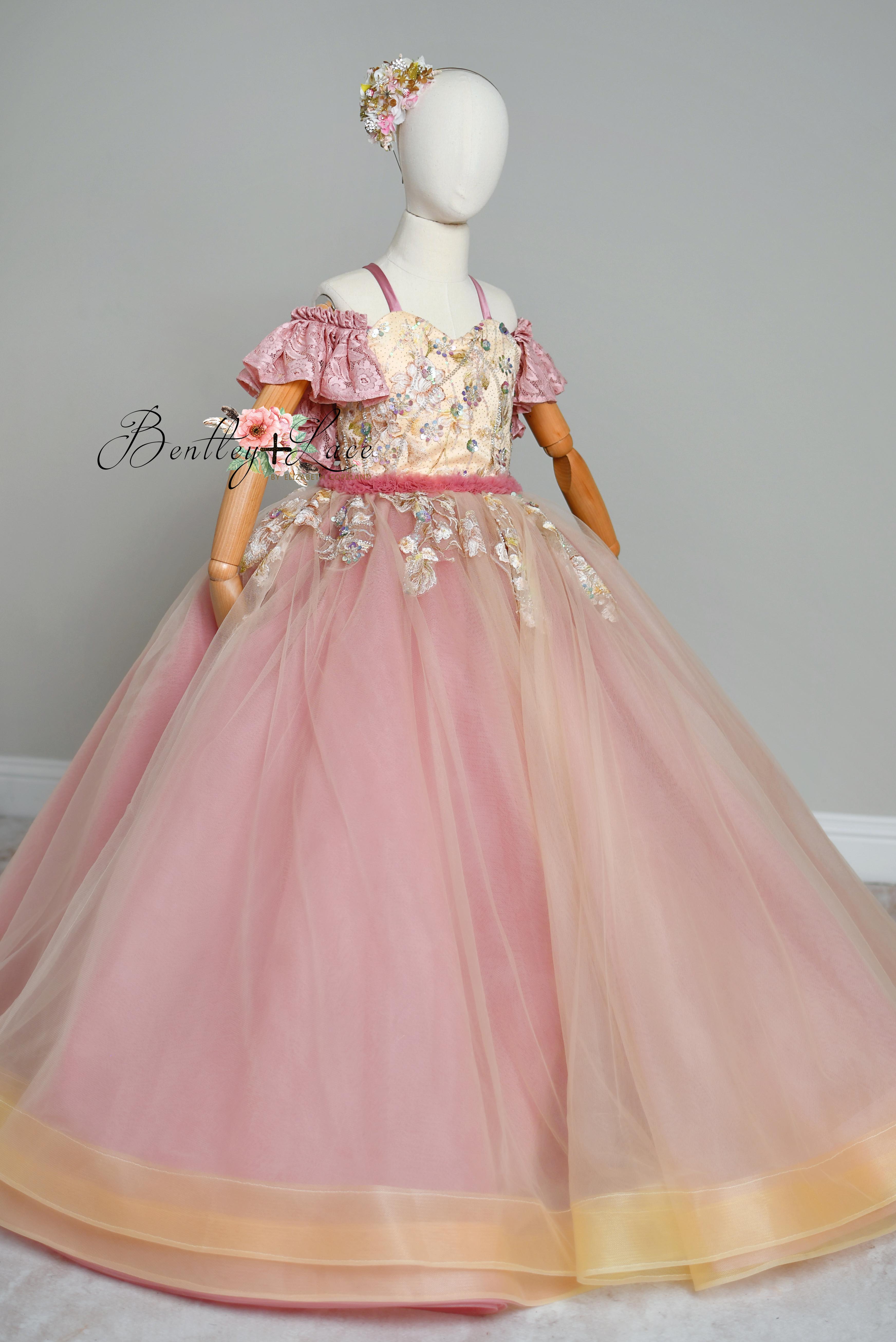 "Sunshine Serenade" Floor length Editorial Dress, Couture Gown, Special Occasion Dress