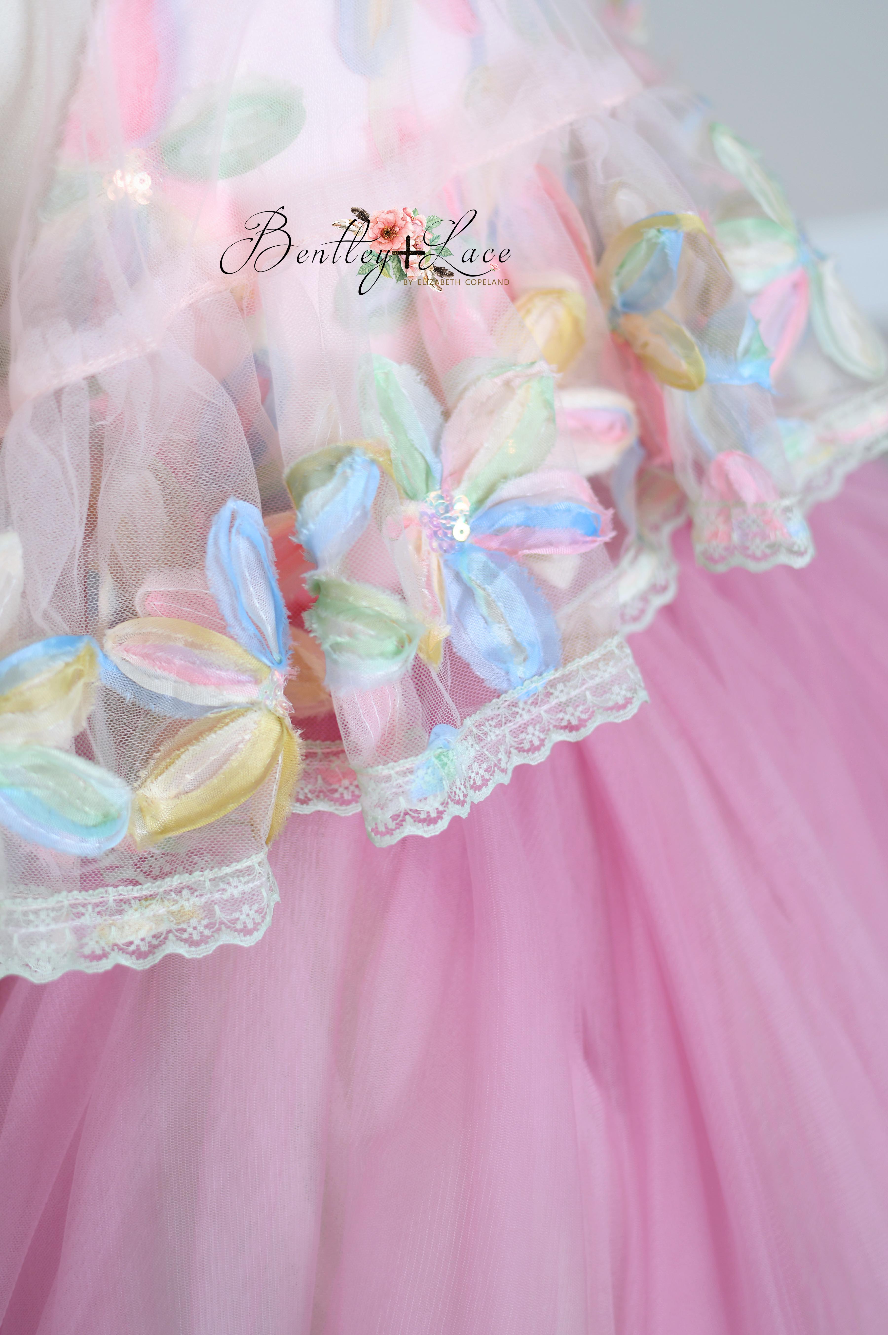 "Sun Kissed Petal" Floor length Editorial Dress, Couture Gown, Special Occasion Dress