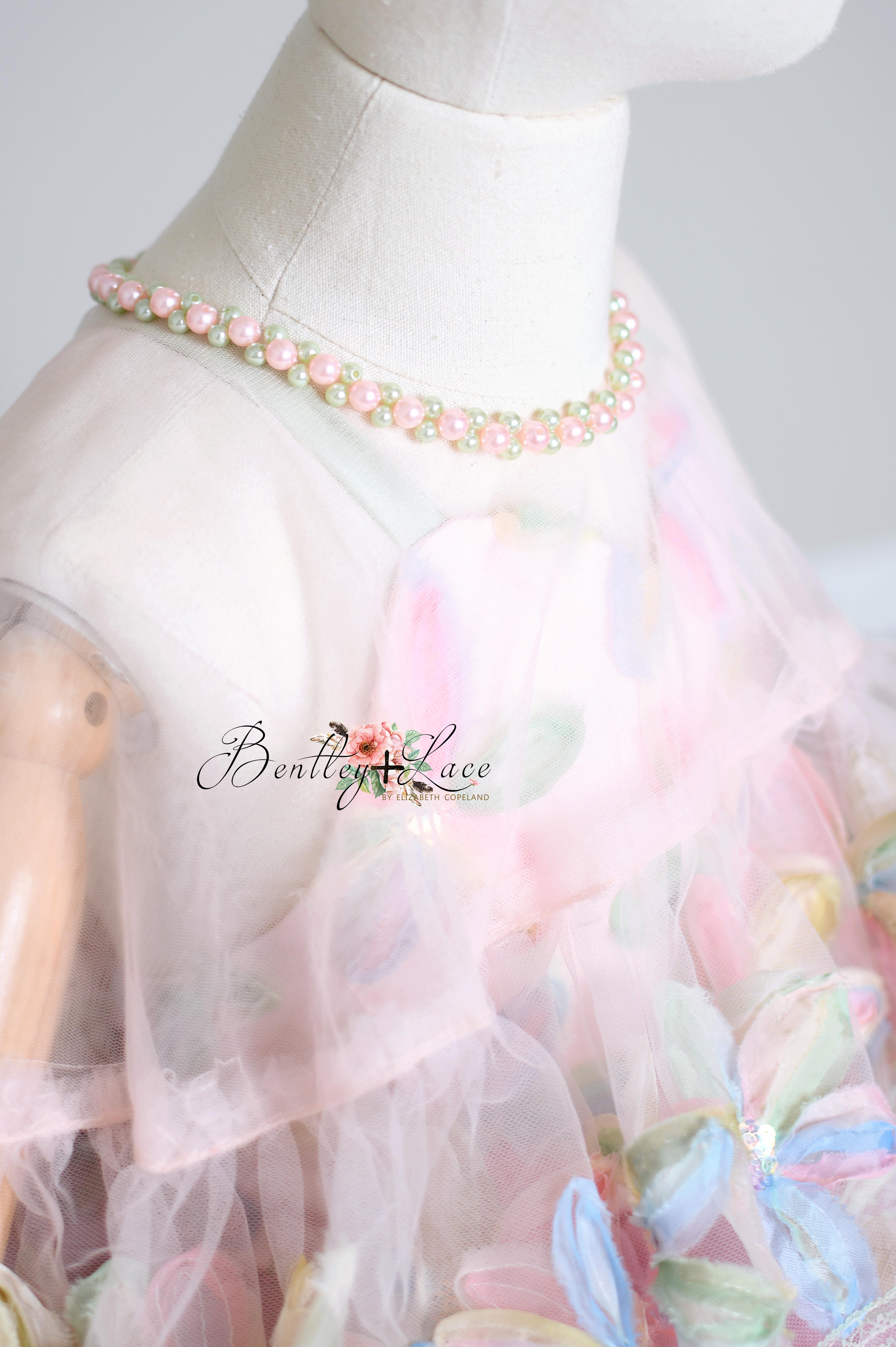 "Sun Kissed Petal" Floor length Editorial Dress, Couture Gown, Special Occasion Dress