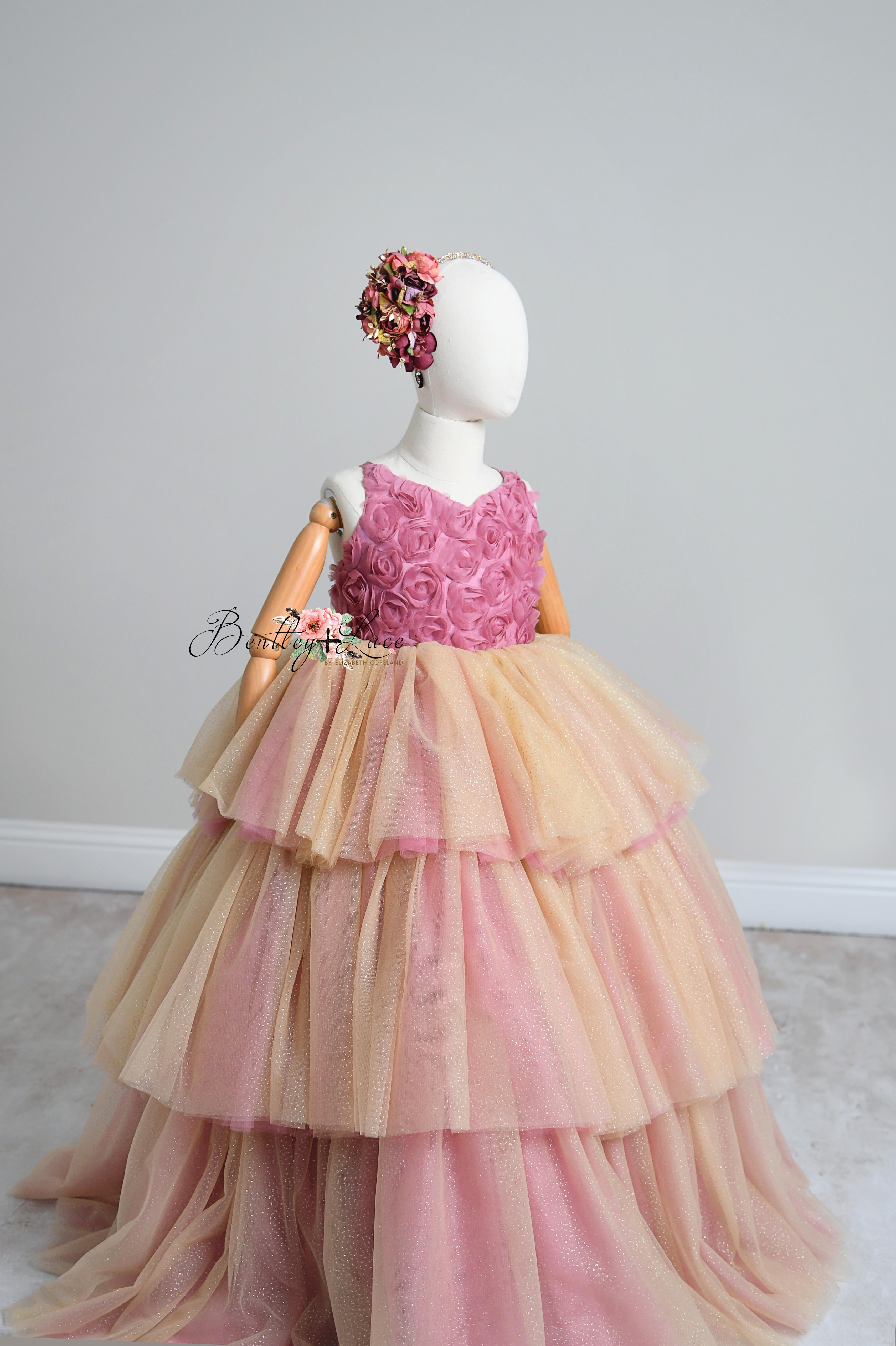 "JARDIN PASTEL" COUTURE FLOOR LENGTH GOWN Editorial Dress, Couture Gown, Special Occasion Dress