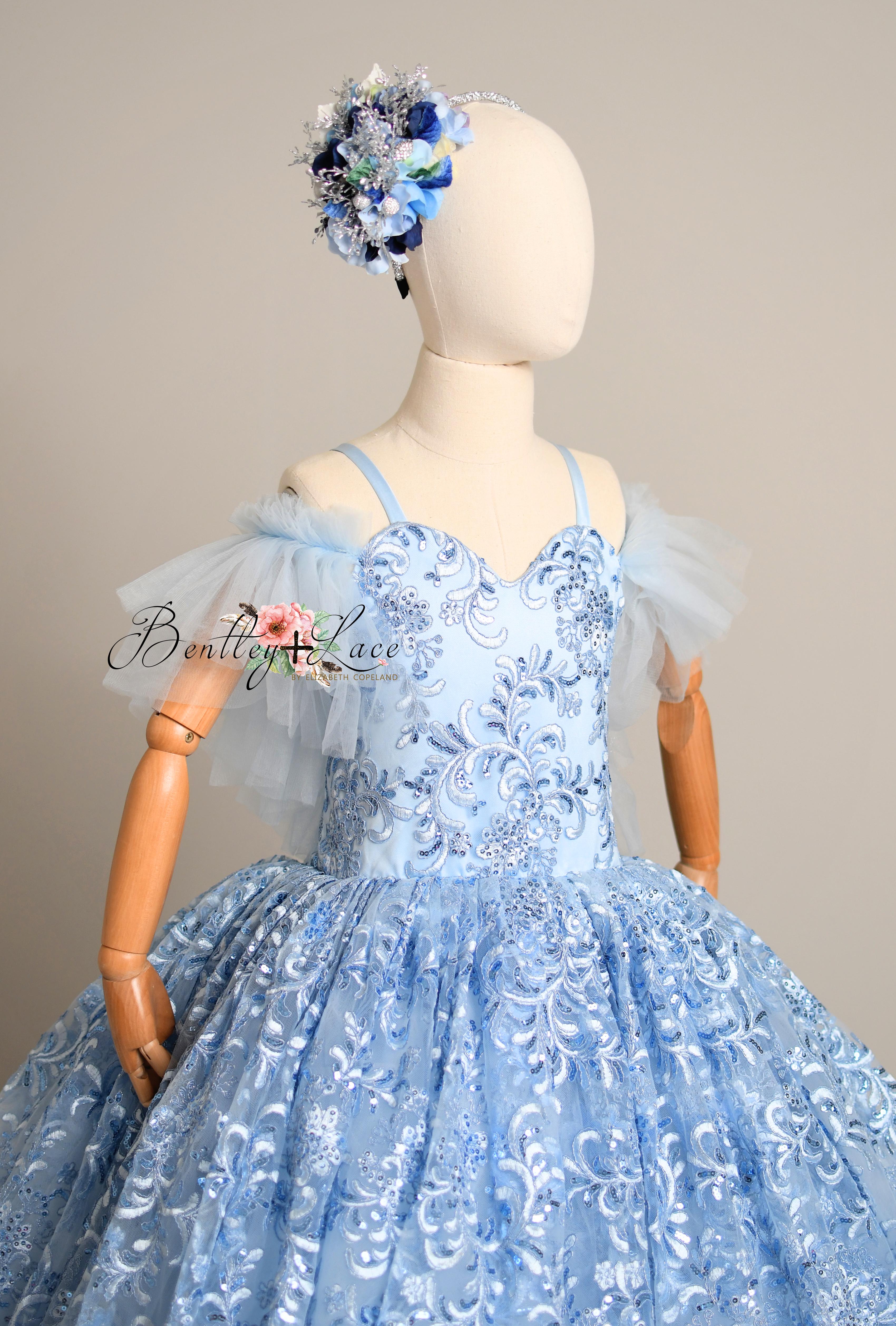 "ELOUISE" Couture Floor length gown (8 Year - 10 Year)