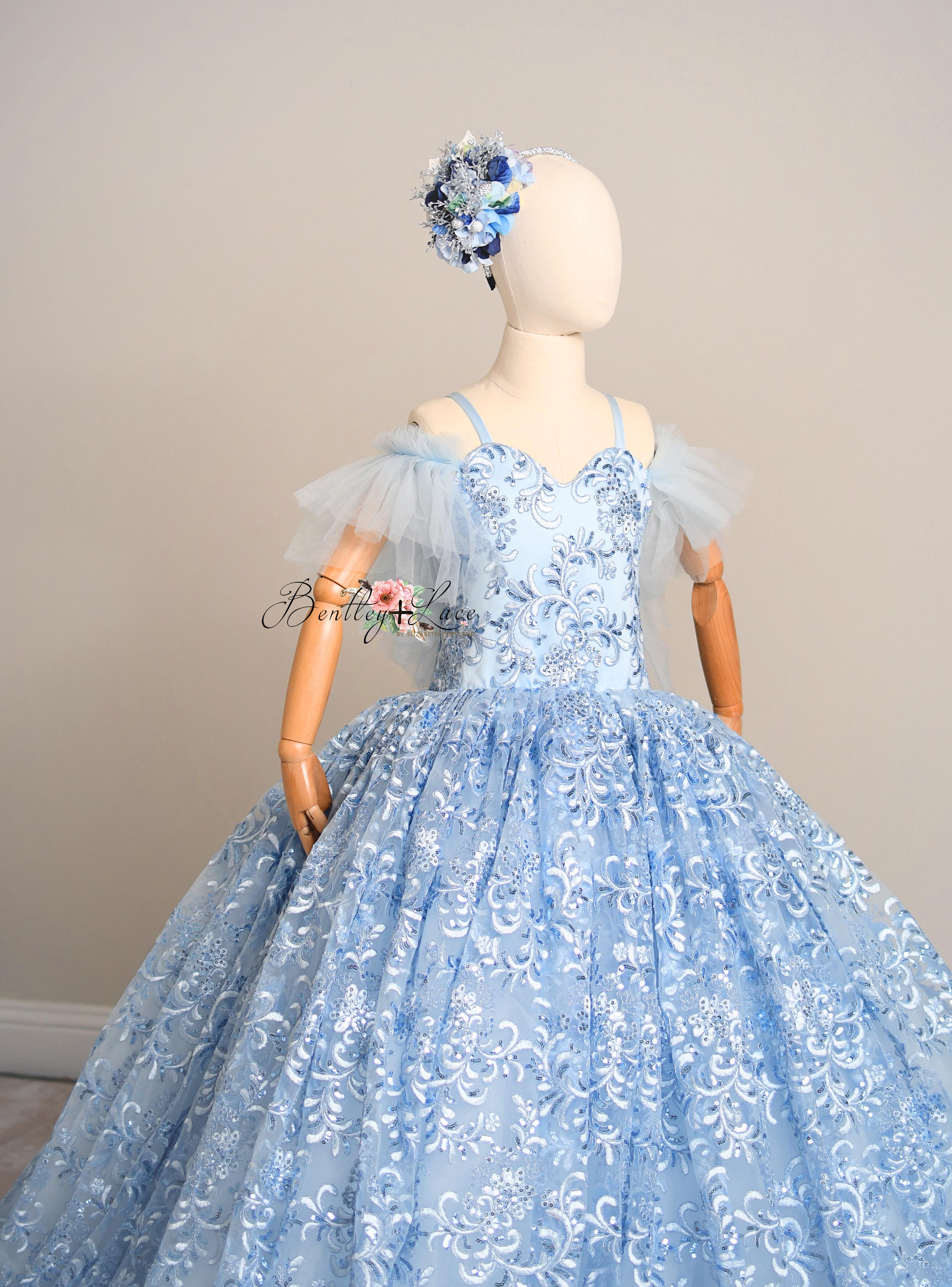 "ELOUISE" Couture Floor length gown (8 Year - 10 Year)