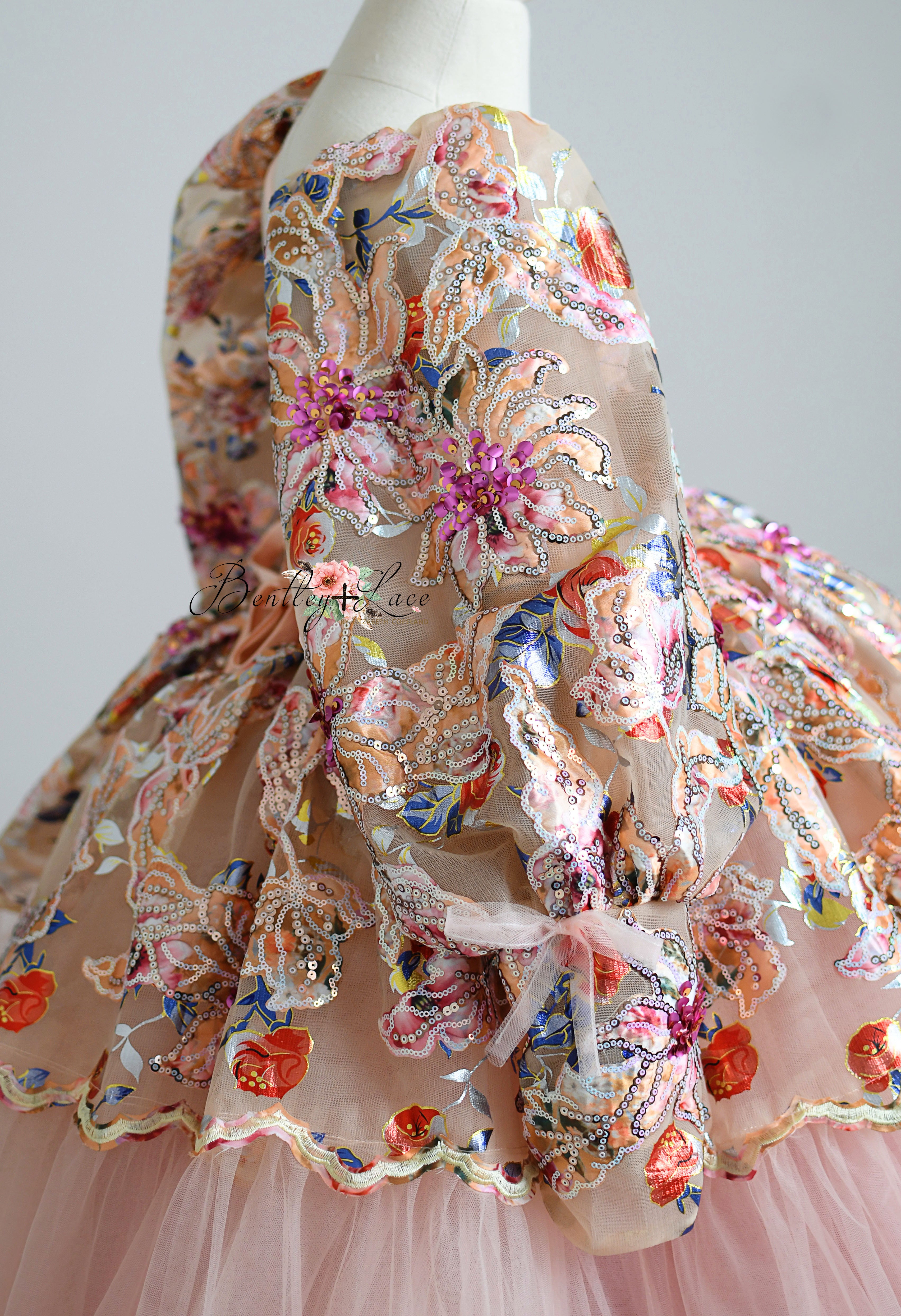 detachable sleeves for couture gowns
