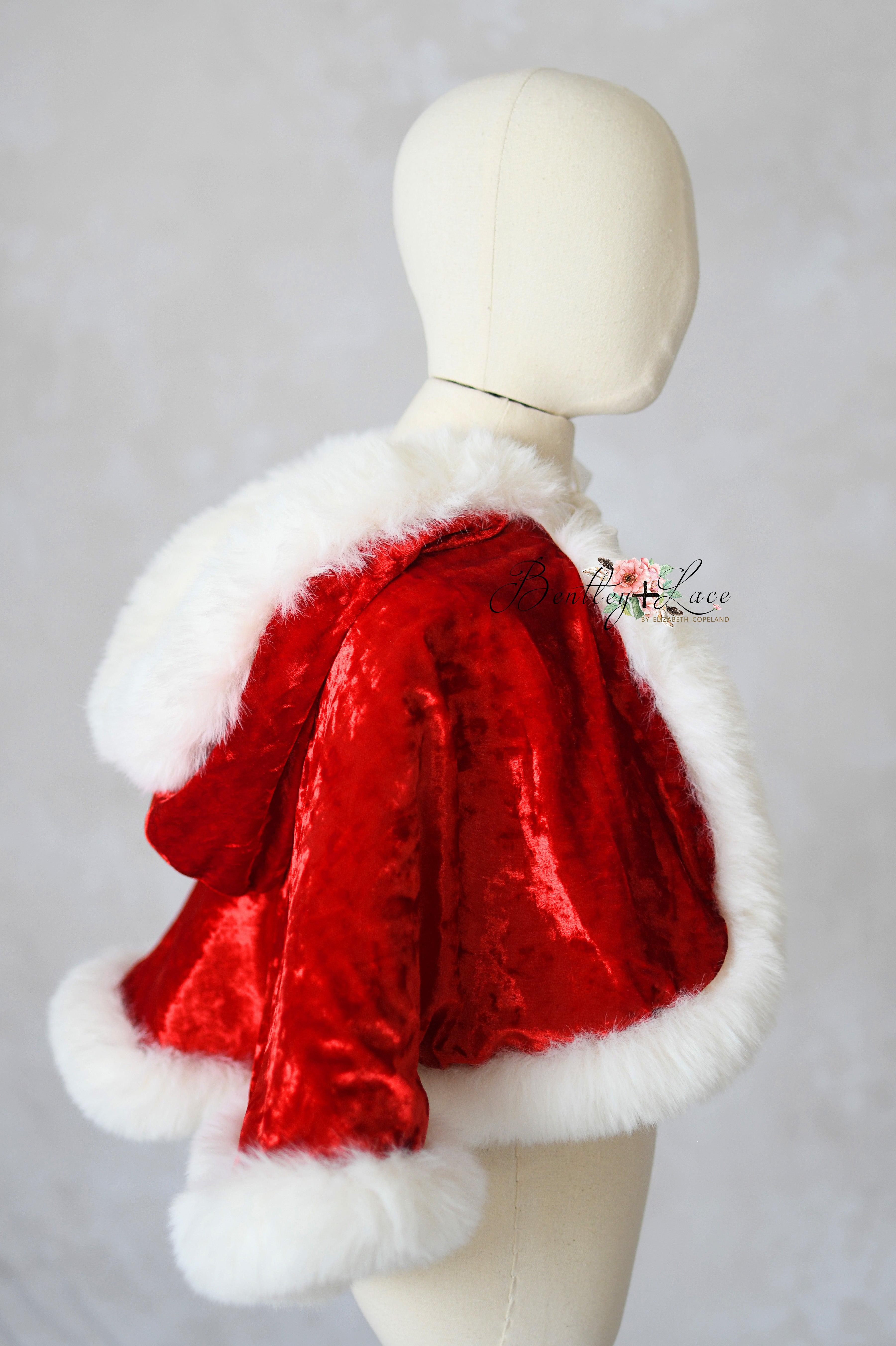 Custom "Mrs. Claus & Co." Velvet Cape | Luxurious Layering for Couture & Holiday Looks