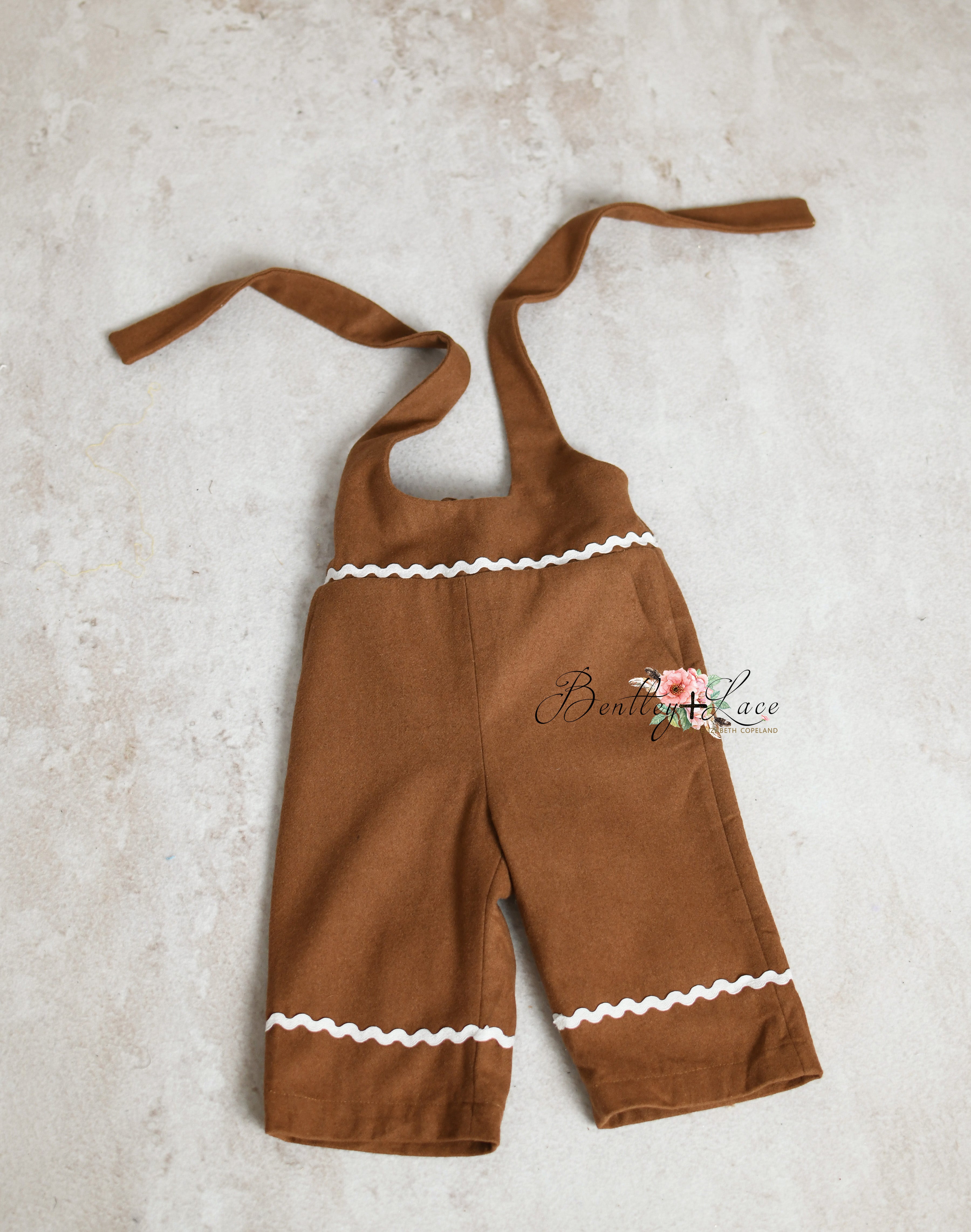 Boys Dapper Gingerbread Suspender Shorts | Custom Colors & Fabrics | Suspenders & Bowtie Options Available