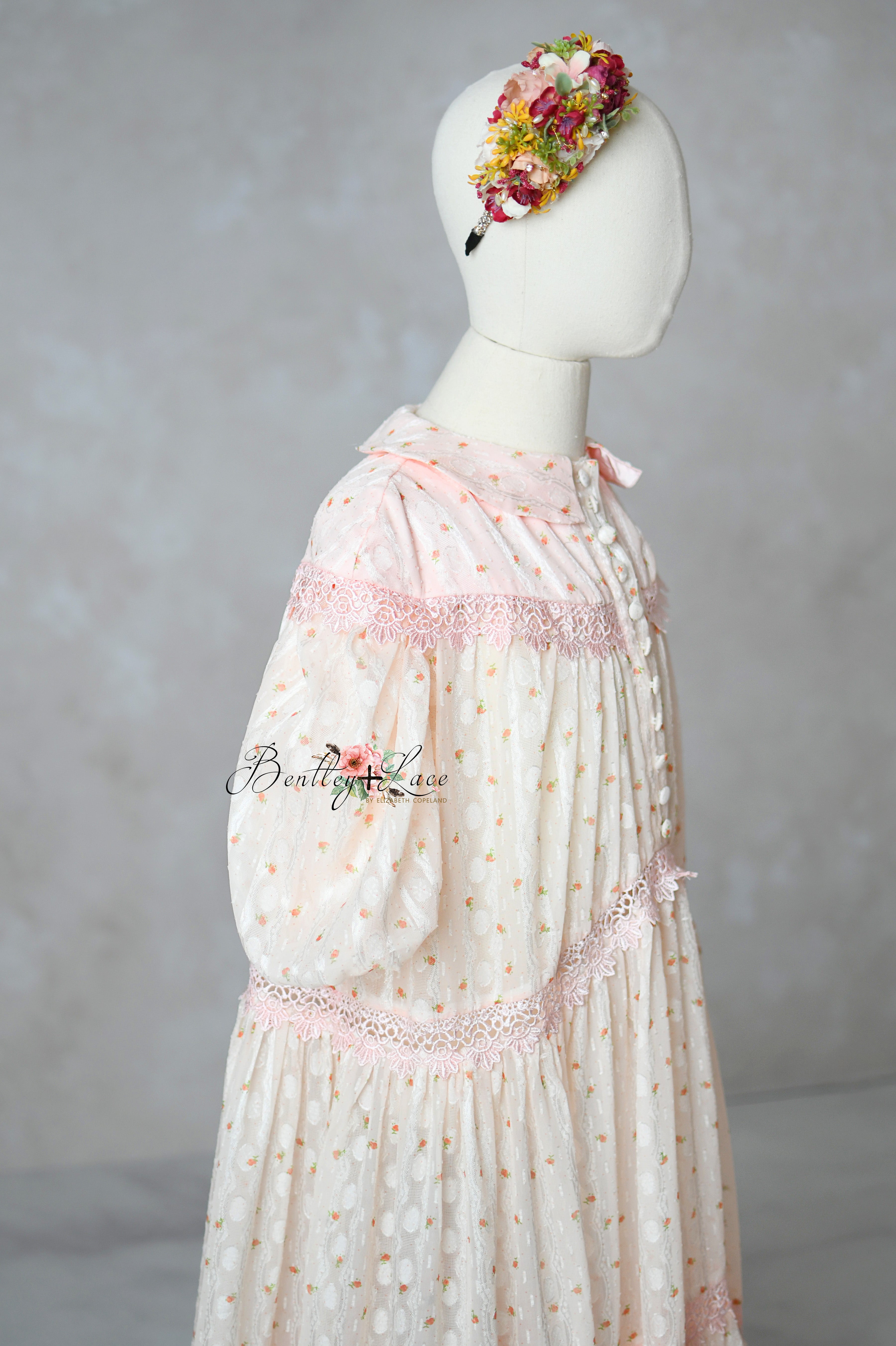 Close-up of rosette texture and soft tulle layers
