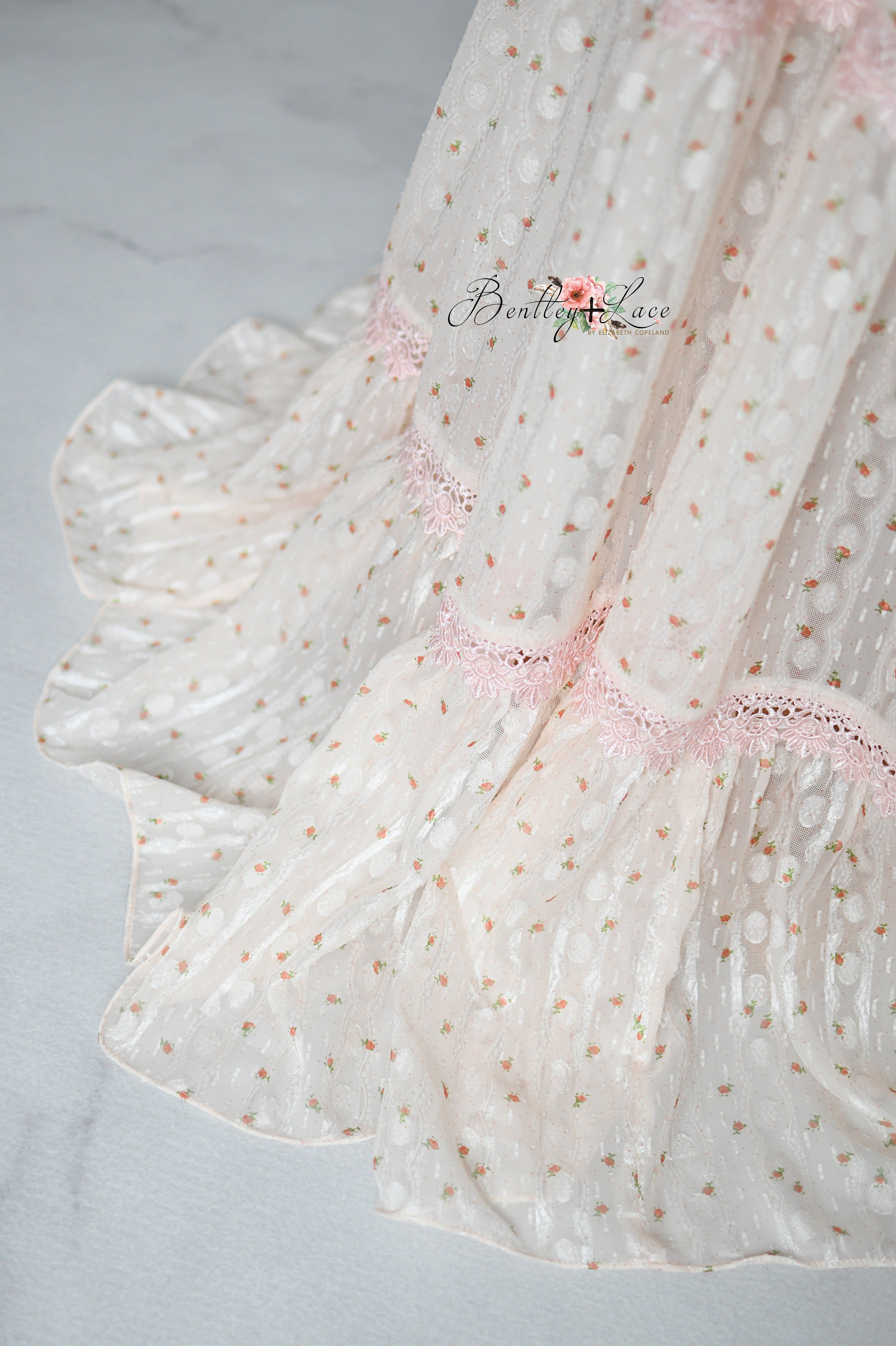 Sugar Rosette – Floor-Length Gown with Matching Slip | Girls (7Y–Petite 10Y)