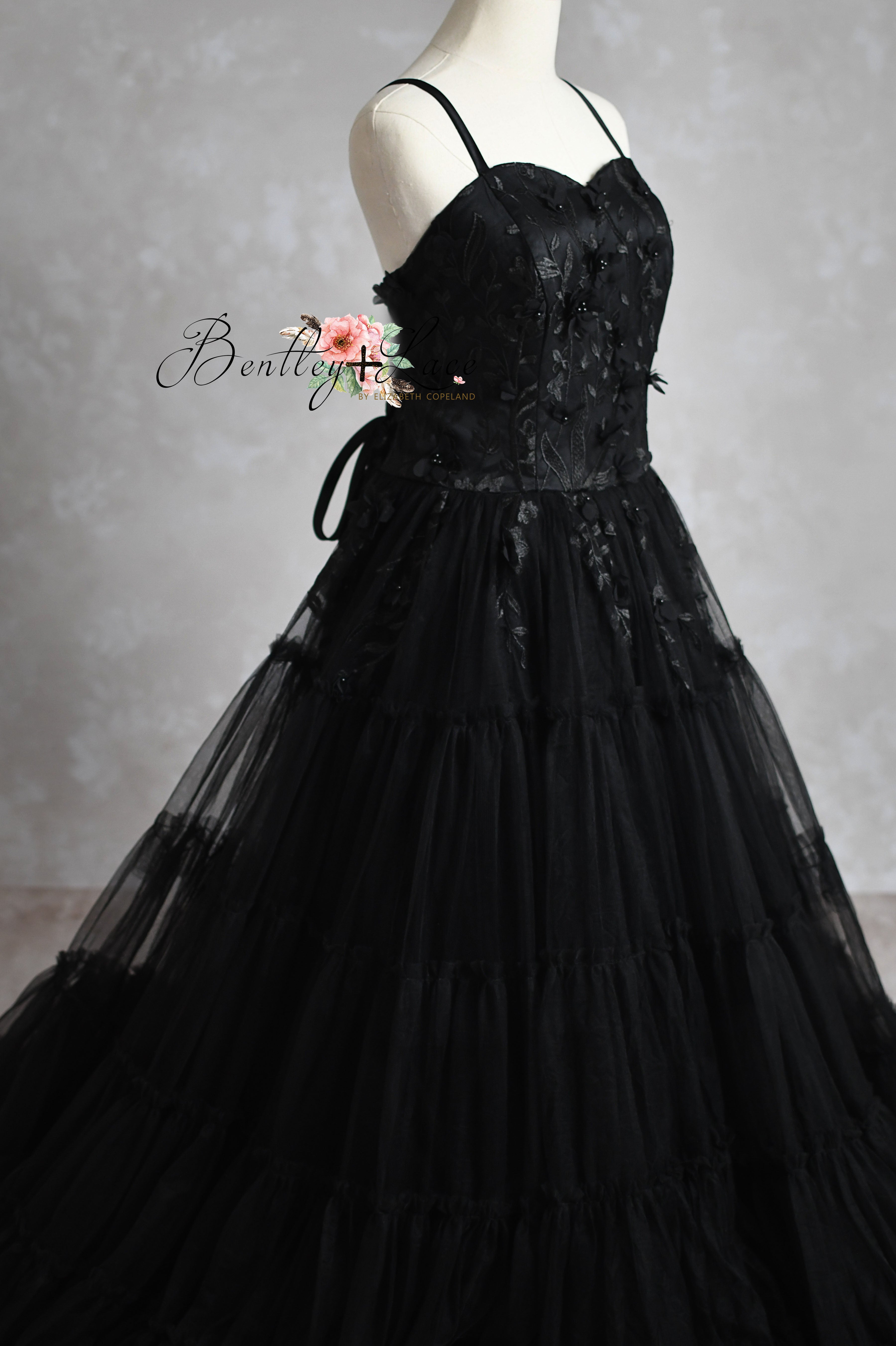 Heavenly-Couture Teen/Mommy Gown - Floor Length DRESS-Custom colors available - Editorial Dress, Couture Gown, Special Occasion Dress