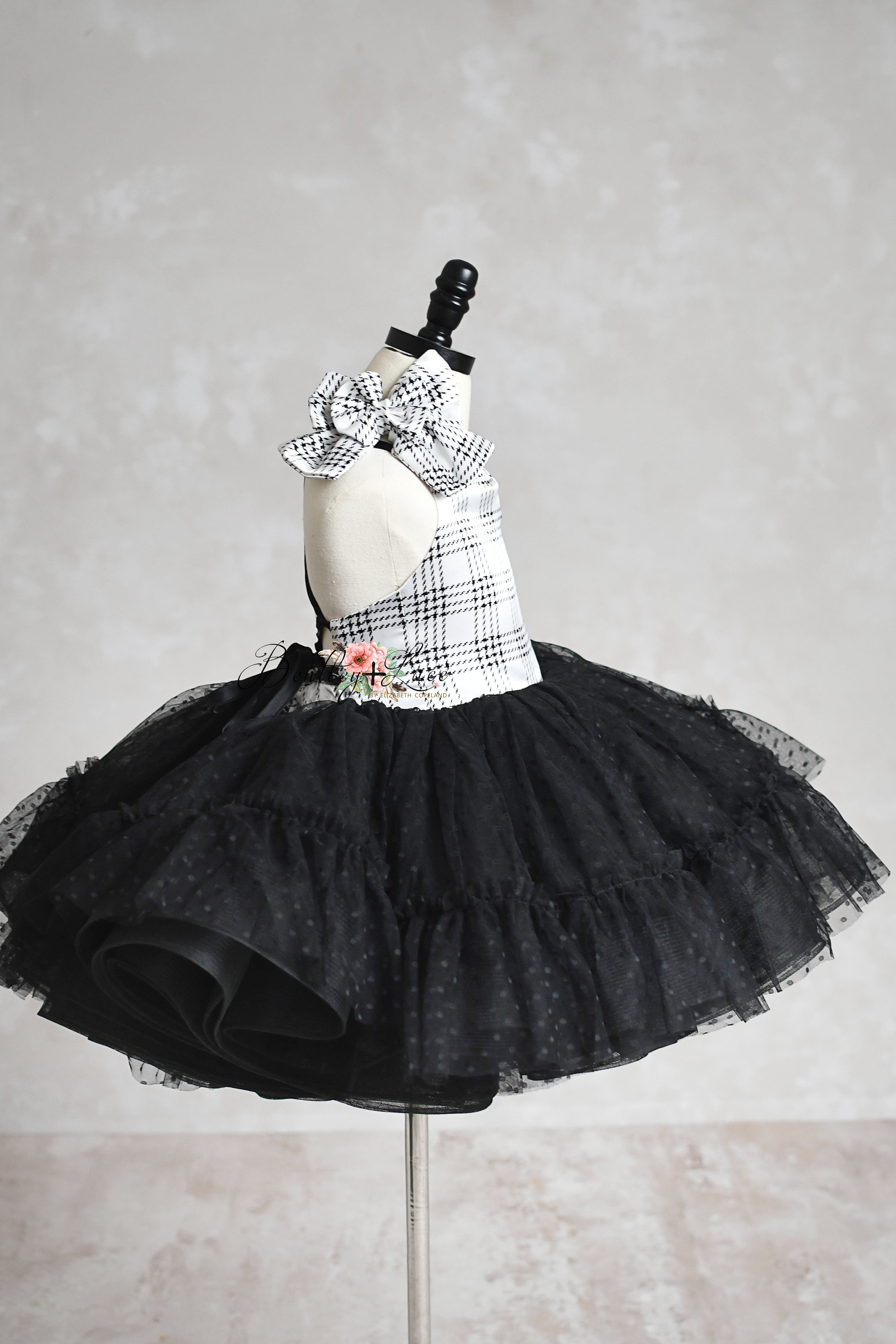 Holiday Magic Petal Dress & Bow Set | Choose Your Color & Fabric | Editorial Couture Gown for Special Occasions