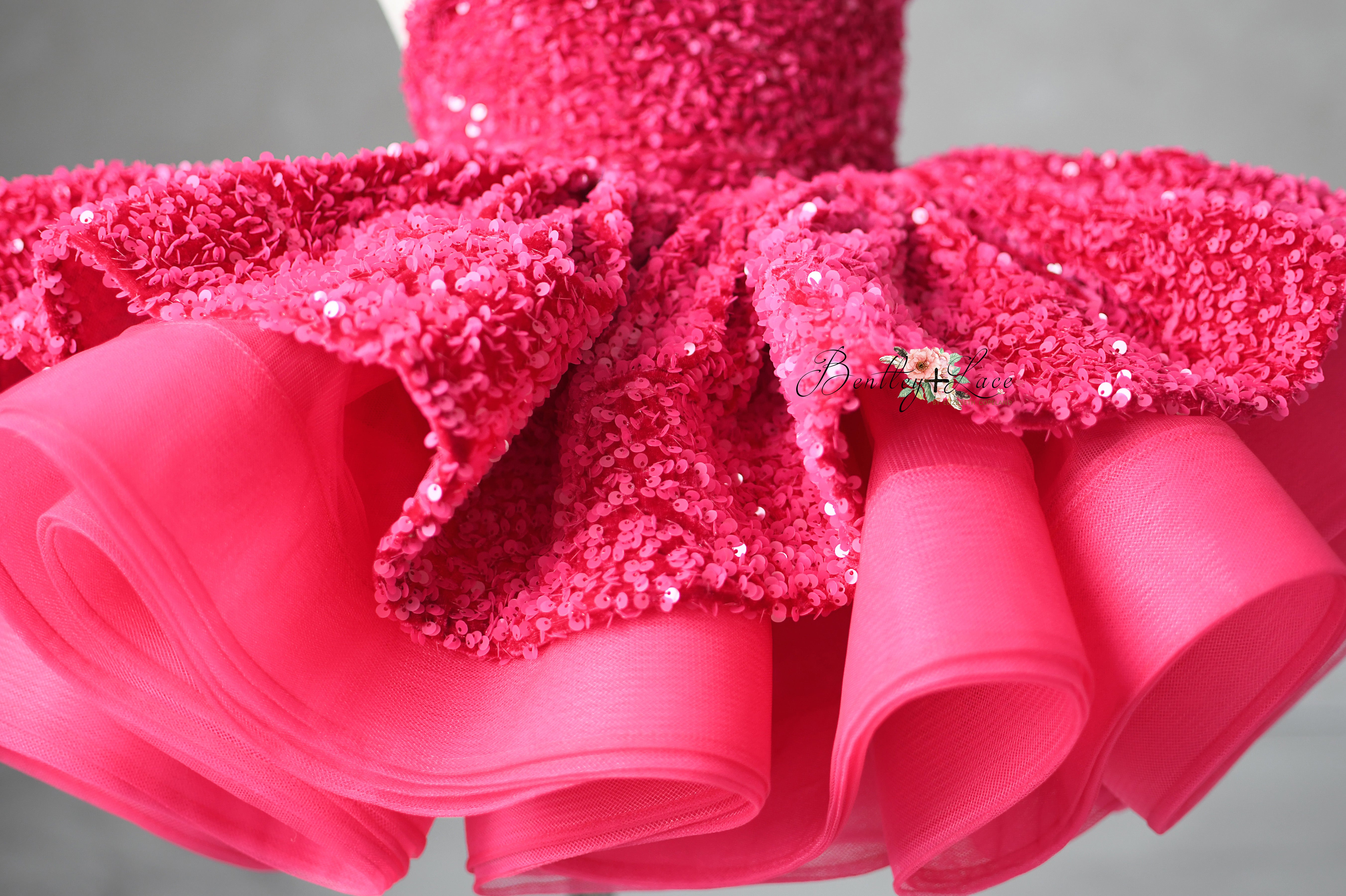 Retro "Velvet Glam" Birthday Dress – Sequin Velvet Gown for Photography & Special Events
