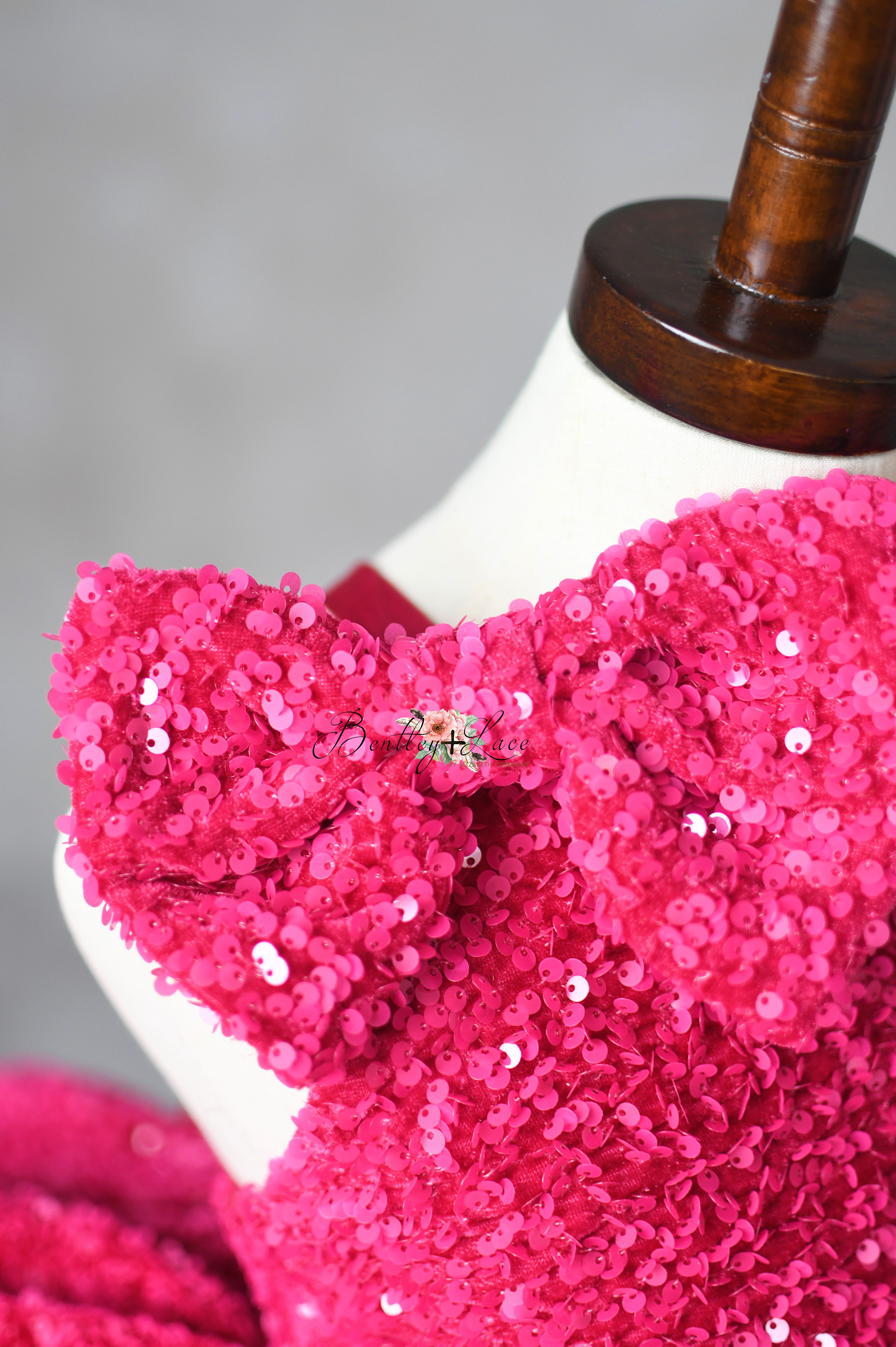 Retro "Velvet Glam" Birthday Dress – Sequin Velvet Gown for Photography & Special Events
