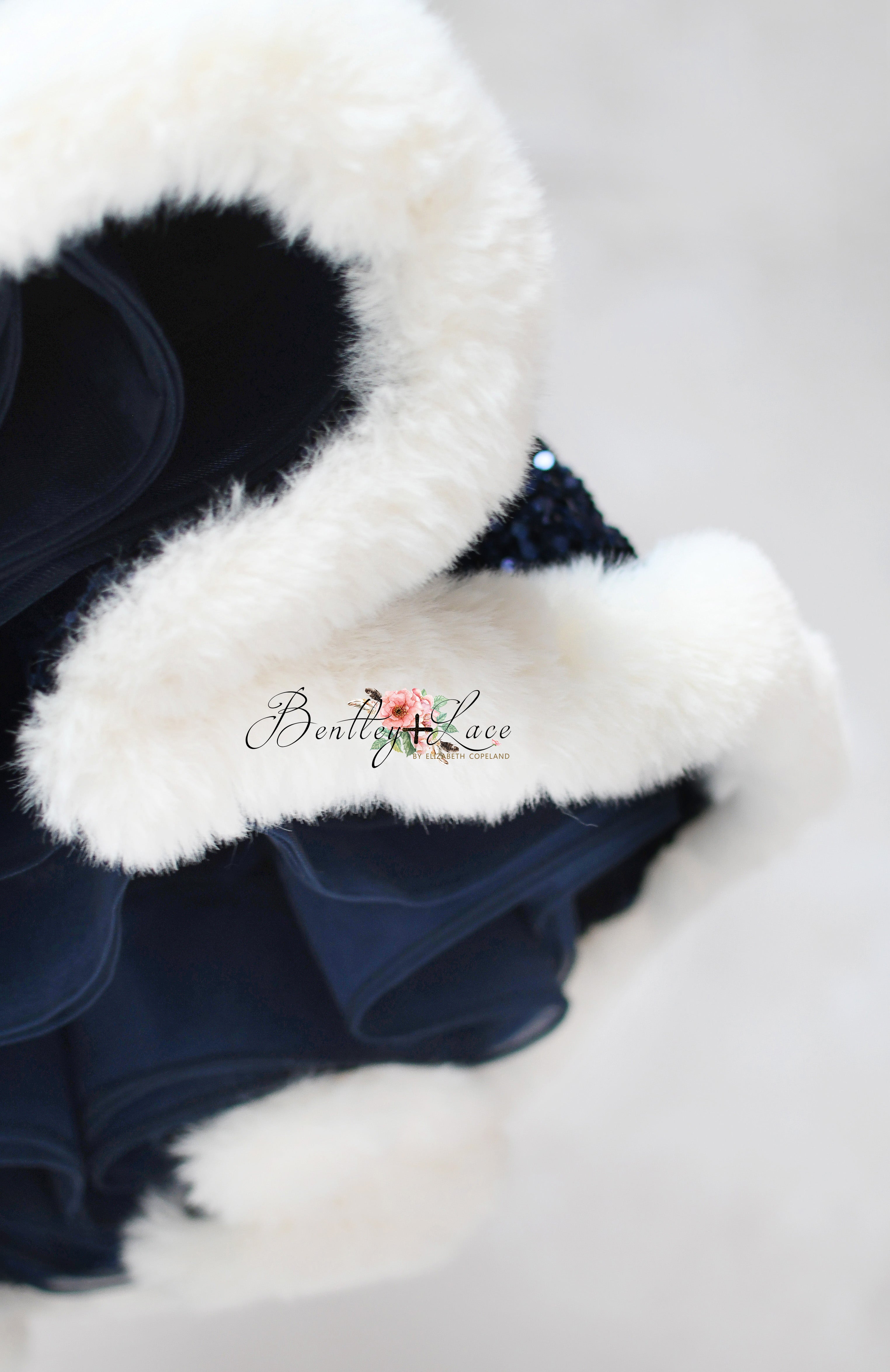 Luxury Christmas gown perfect for photographers and styled shoots