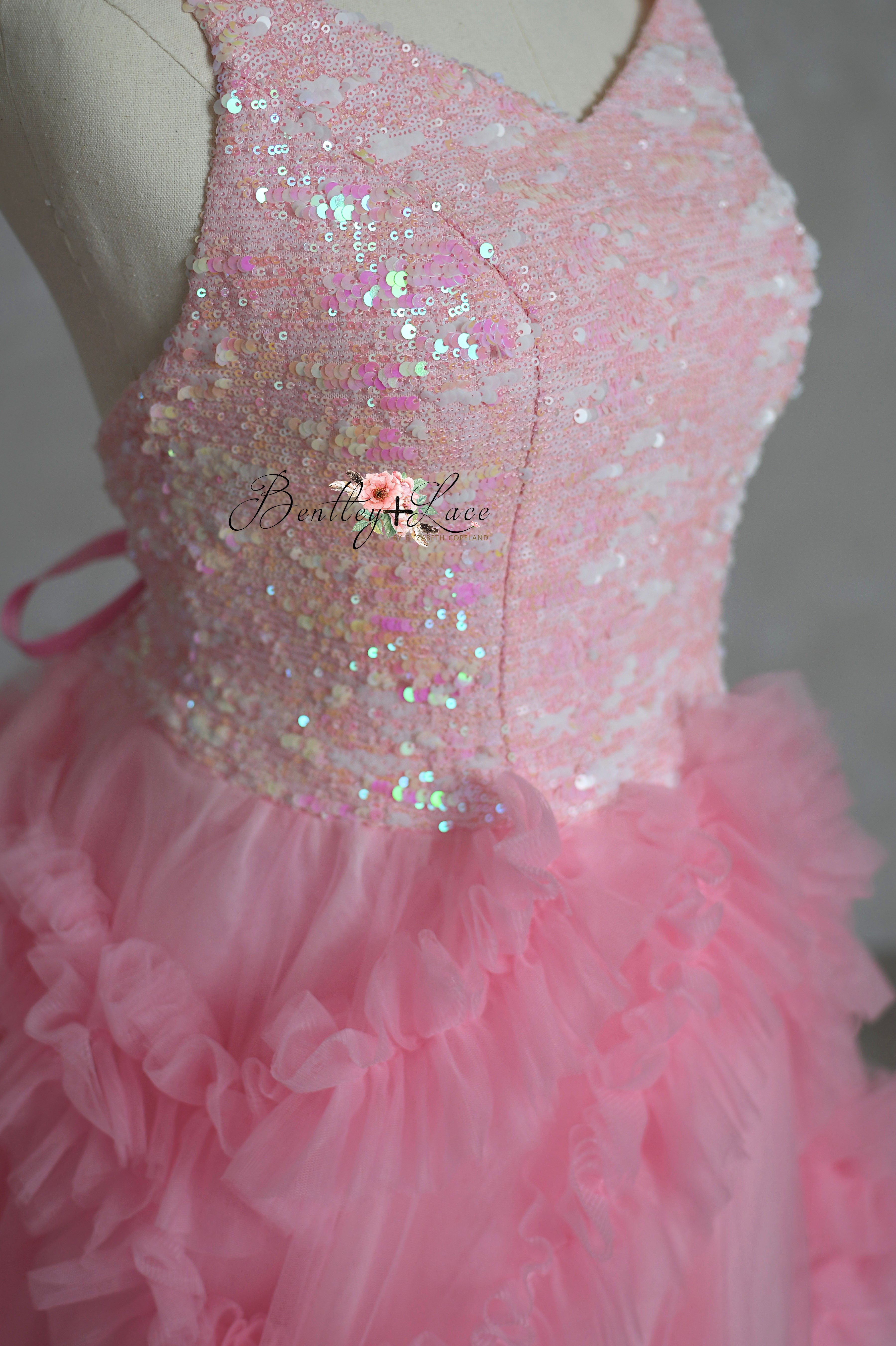 "Speak Now Gown" -Floor Length Gown-Tulle Skirt - (14 year-Adult 2)