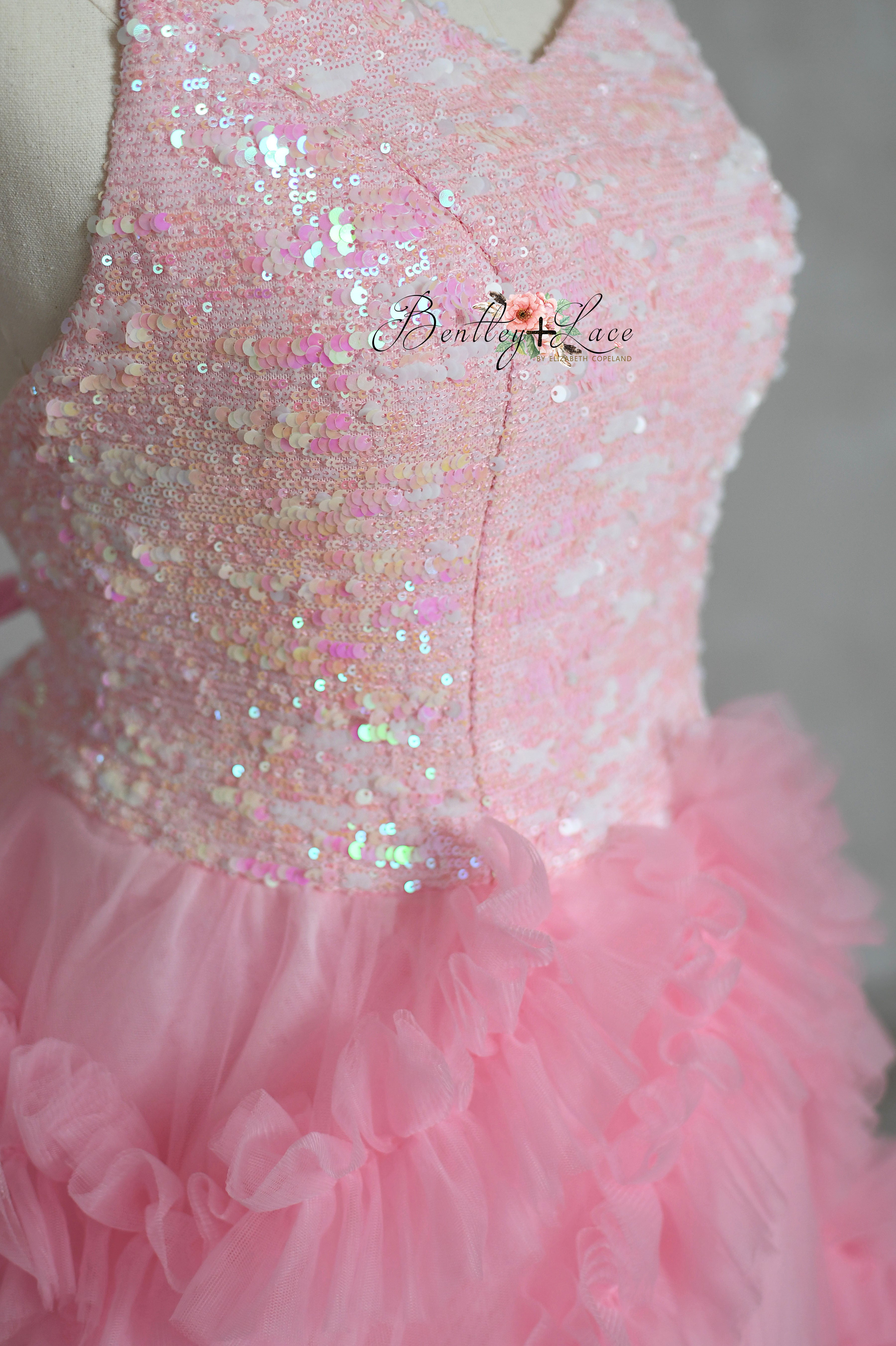 "Speak Now Gown" -Floor Length Gown-Tulle Skirt - (14 year-Adult 2)