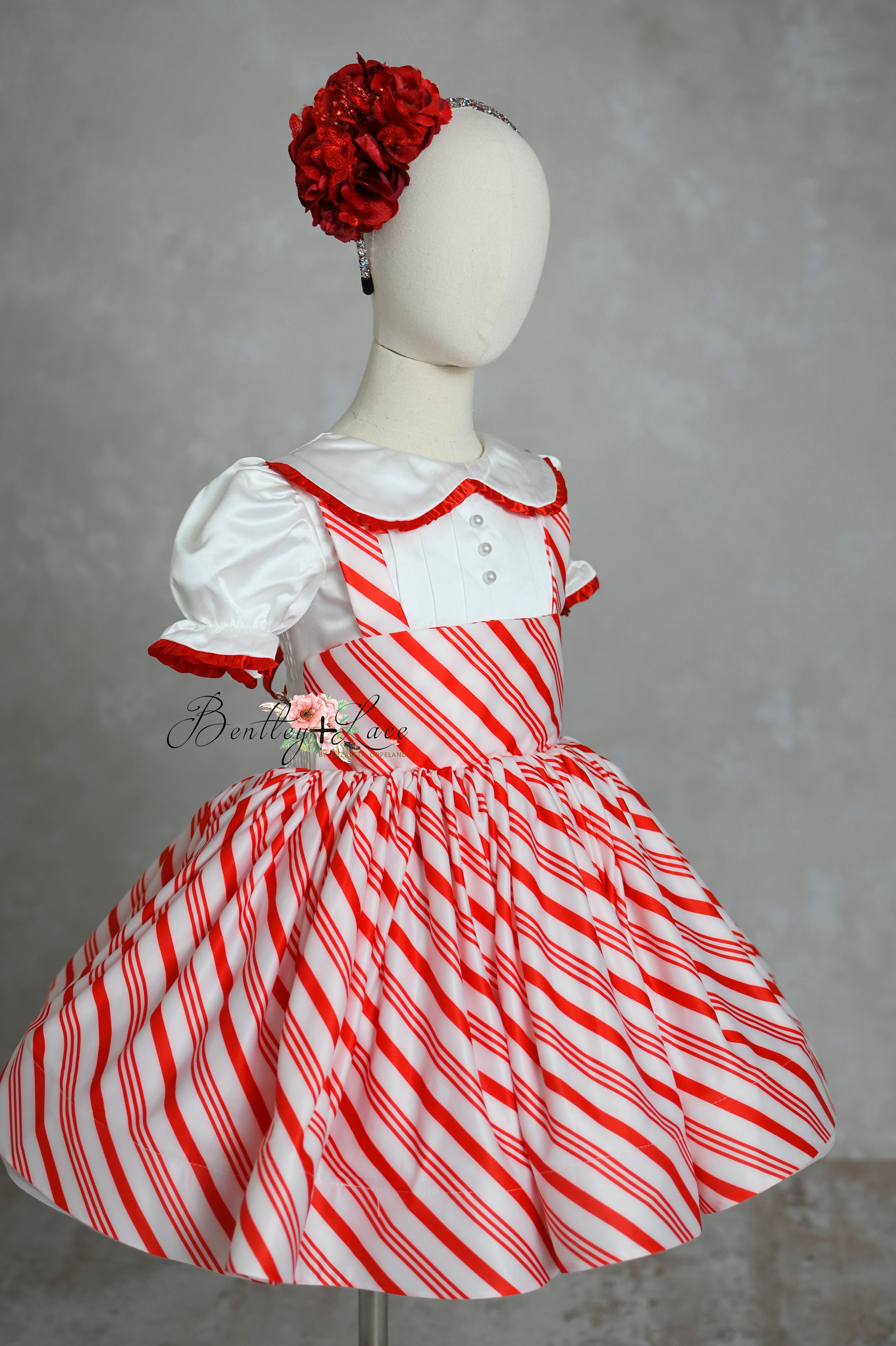 candy cane themed dress